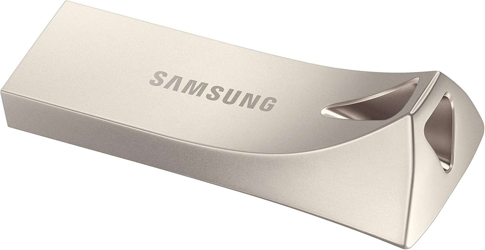 SAMSUNG BAR plus 256GB - 400Mb/S USB 3.1 Flash Drive Champagne Silver (MUF-256BE3/AM)