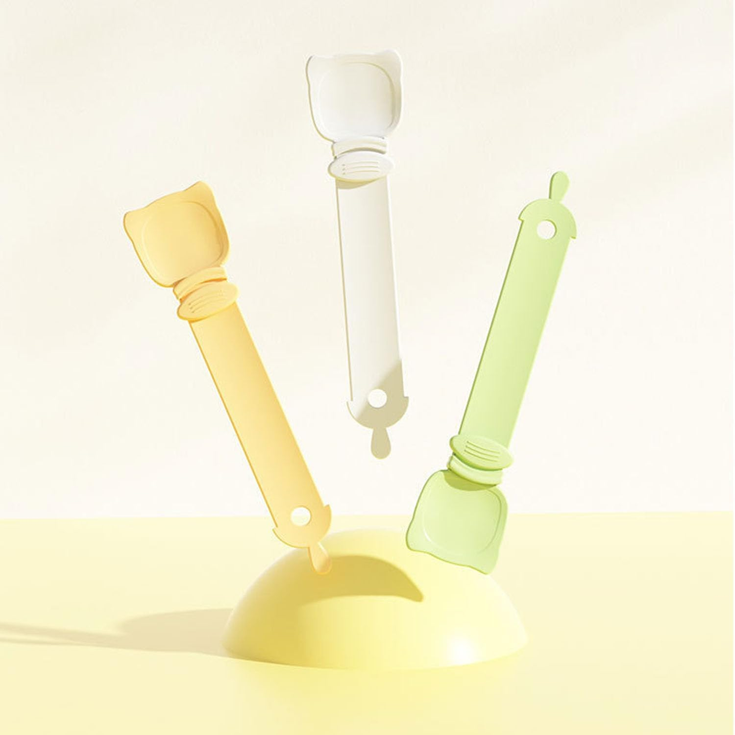 Cat Treat Spoon 3 Pack, Happy Spoon for Cat Treats,Cat Strip Squeeze Spoon Cat Food Spoon, Cat Strip Feeder Lickable image number 6