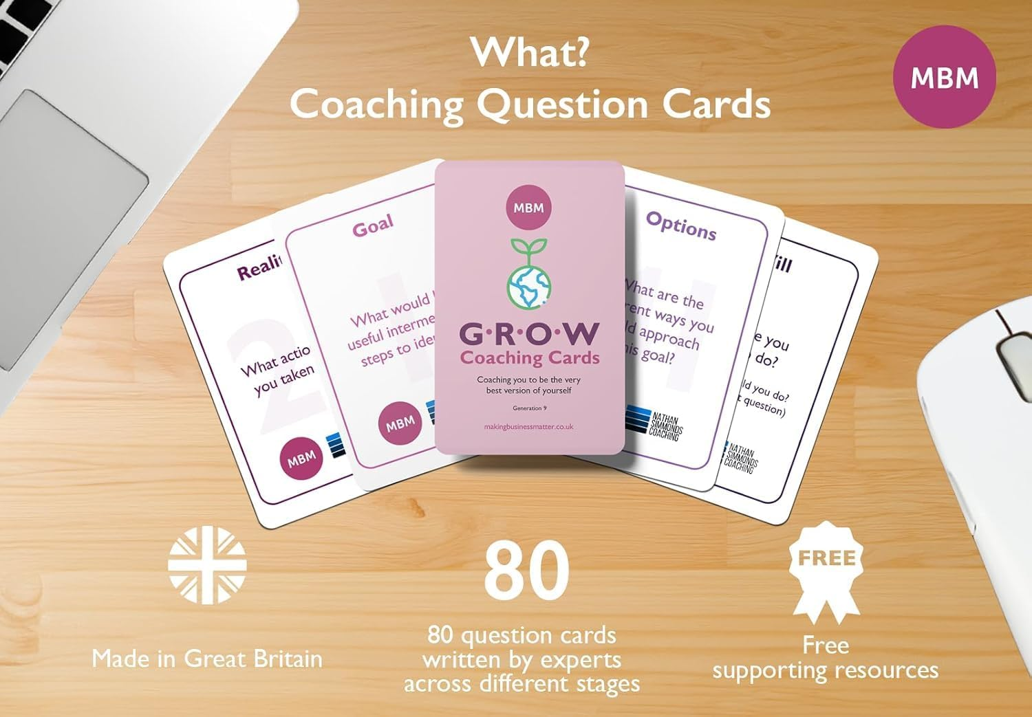 MBM 80 Leadership Coaching Cards. Confidence Building Flash Cards, Emotional Intelligence Conversation Starters & Coaching Tools for Managers image number 5
