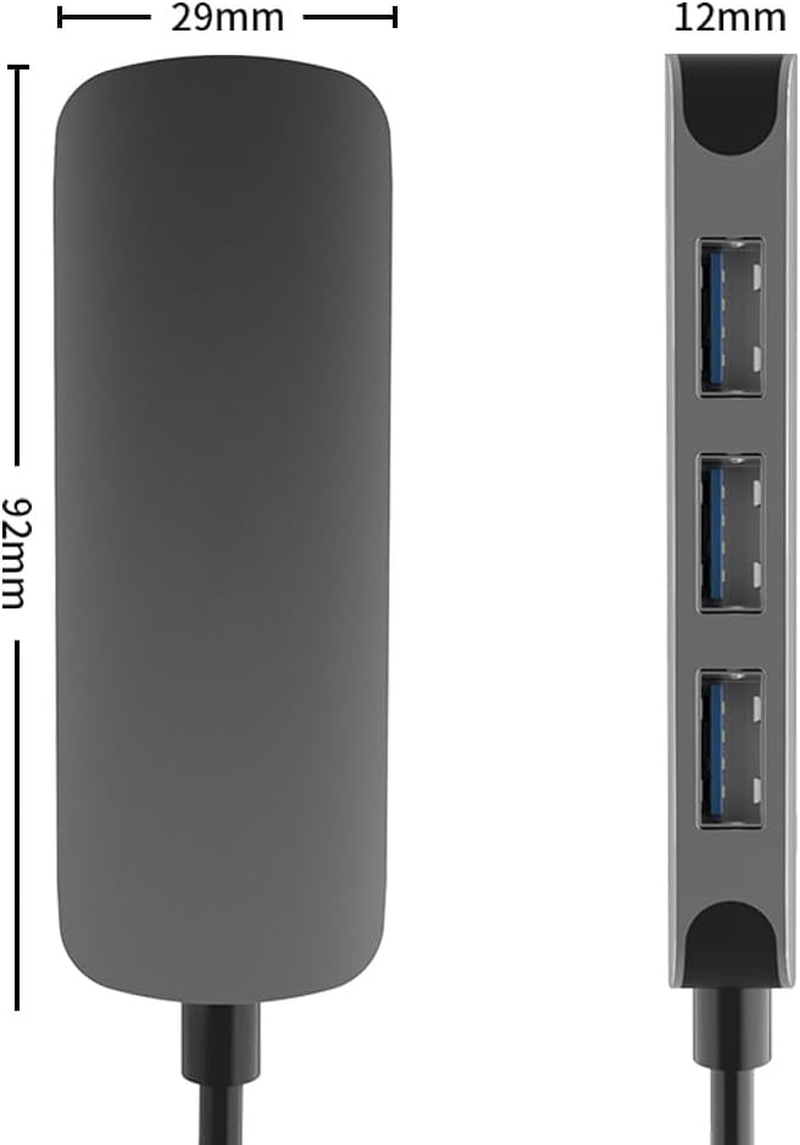 MMOBIEL USB-A to 4X USB-A Adapter Port Hub - 4-In-1 Splitter - 3.0-5Gbps - Compatible with Dell, Lenovo, Acer - 4-Port Data Hub - Divider - Aluminum
