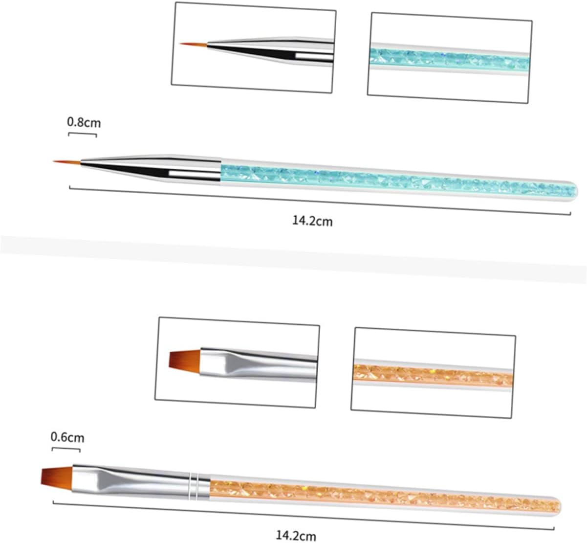 Minkissy 10Pcs Nail Art Pens Precision Nail Line Drawing and Painting Brush for Home and Salon Use Fine Detail Manicure Accessories image number 2