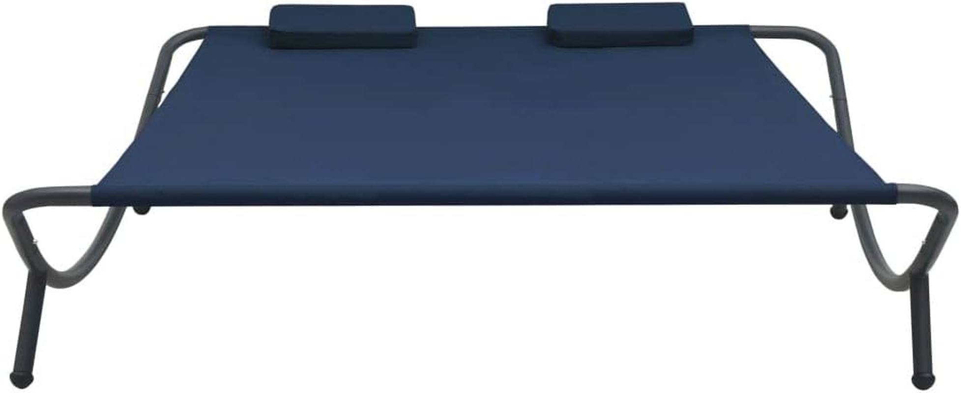Garden Double Sun Lounger with Pillows - Weather-Resistant Fabric Sunbed - Outdoor Daybed Furniture for Pool Deck Terrace Beach image number 2