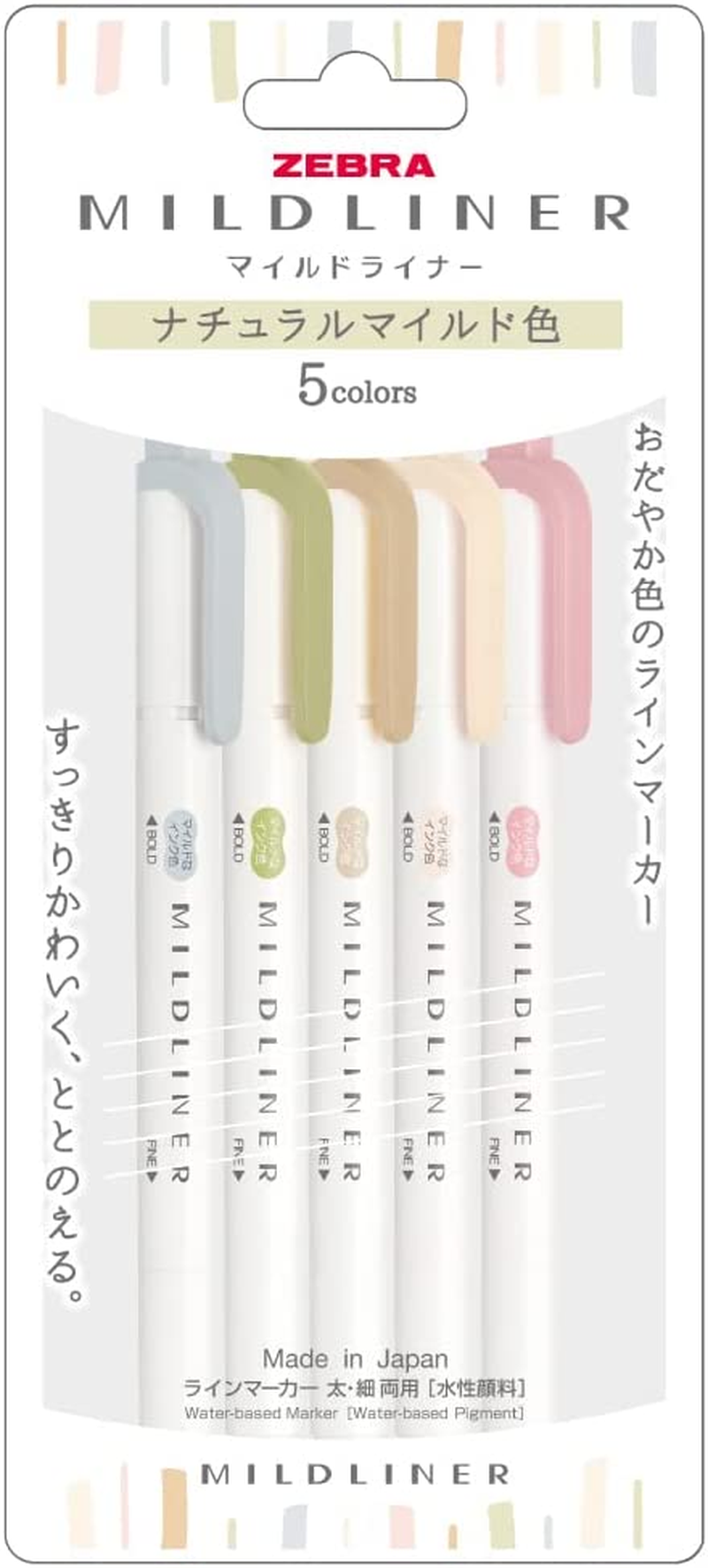 ZEBRA Mildliner Fluorescence Pen [Parallel Import Goods] (Softness Mild Colour) WKT7-5C-YC image number 6