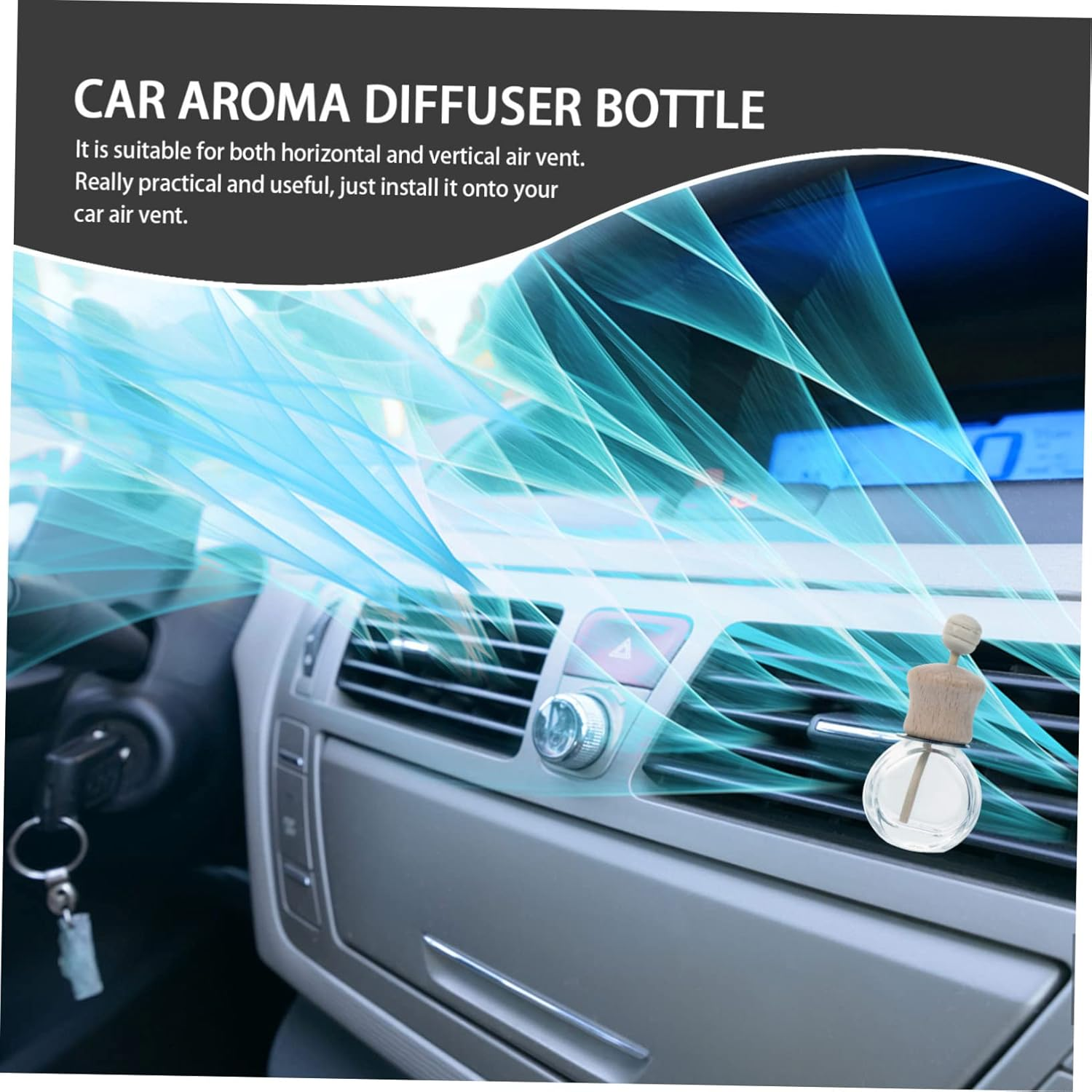 Ciieeo 3Pcs Car Fragrance Diffuser Bottle Empty Perfume Bottles for Essential Oil Diffusers image number 7