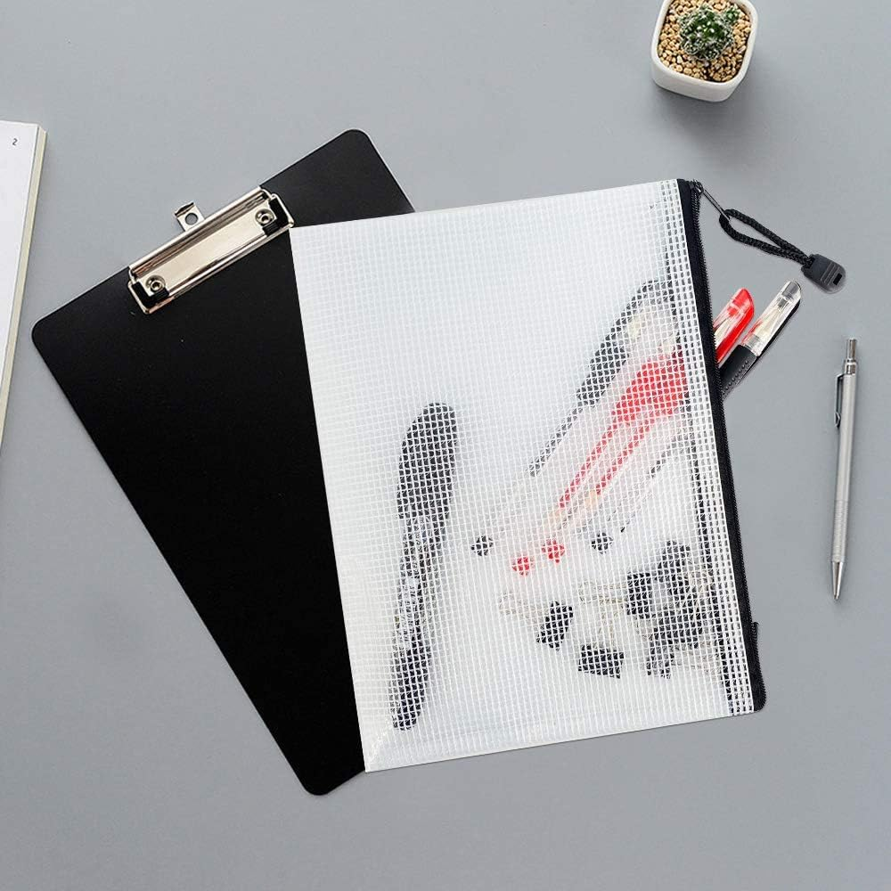 18 Pack A5 Mesh Zipper Pouch,Zipper File Bags, Board Games Storage Bags for School Office Supplies and Travel image number 5