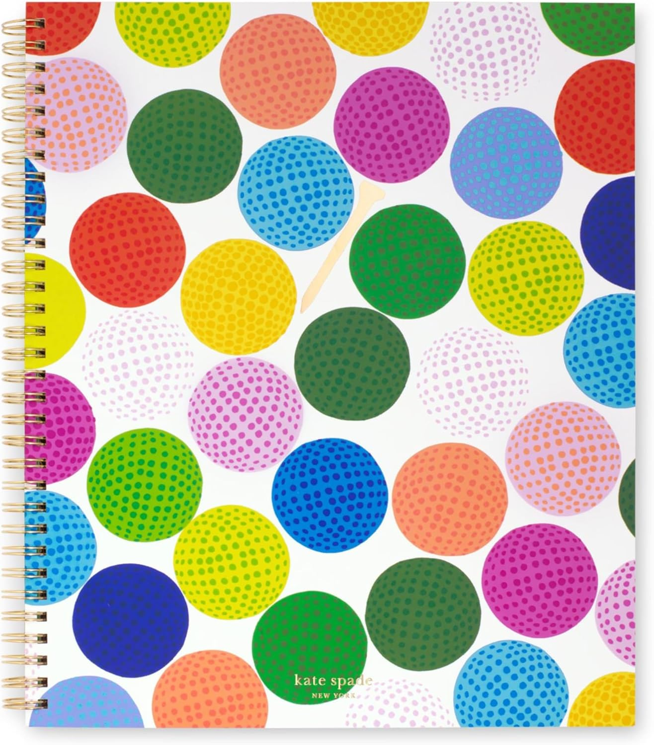 Kate Spade New York Large Spiral Notebook with 160 College Ruled Pages, Scatter Dot image number 2