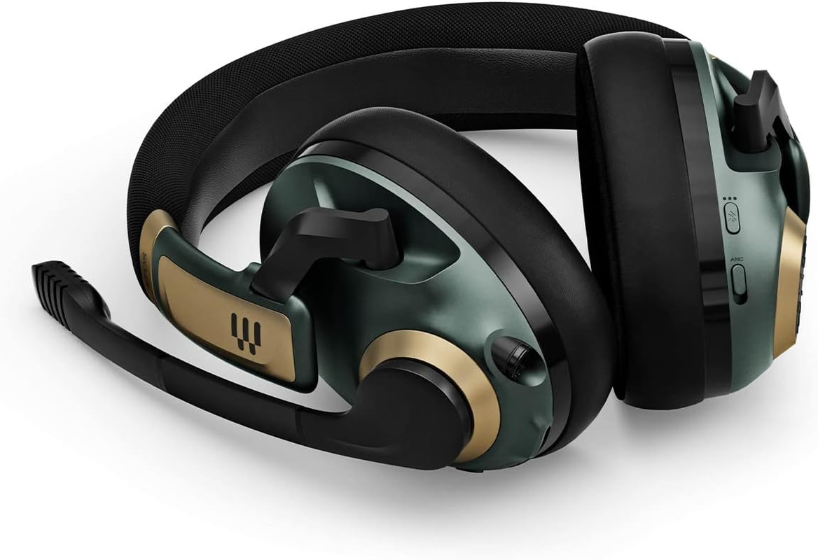 EPOS Audio Gaming H3PRO Hybrid Wireless Gaming Headset with Bluetooth and ANC, Detachable Boom Arm, Smart Button Audio Mixing (Racing Green), One Size Fits All image number 5