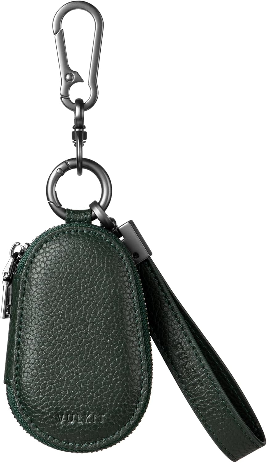 VULKIT Leather Car Key Case Universal Fitted for Car Keys with Lanyard Belt Loop Key Holder Wristlet Keychain for Men and Women image number 4