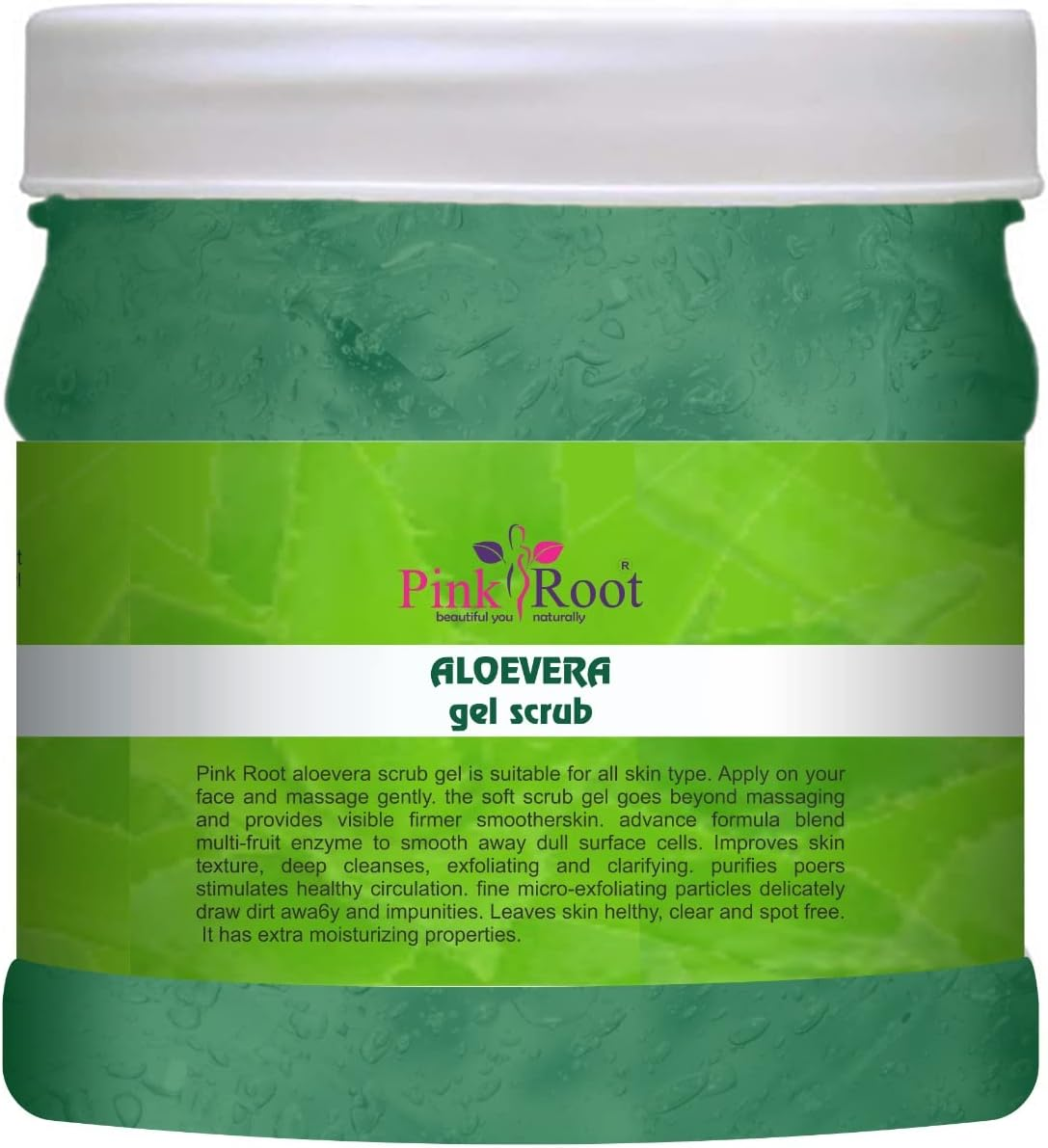 Pink Root Aloe Vera Gel Scrub Enriched with Multi-Fruit Enzyme 500Gm image number 5