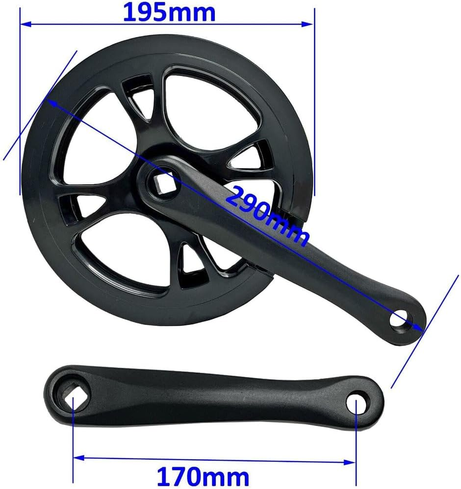 TDR Bicycle Crankset 170Mm 44T Single Speed Folding Bike Sprocket Crank Arm 916 Pedal Aluminium Carbon Steel Black Diamond Square Bottom Bracket