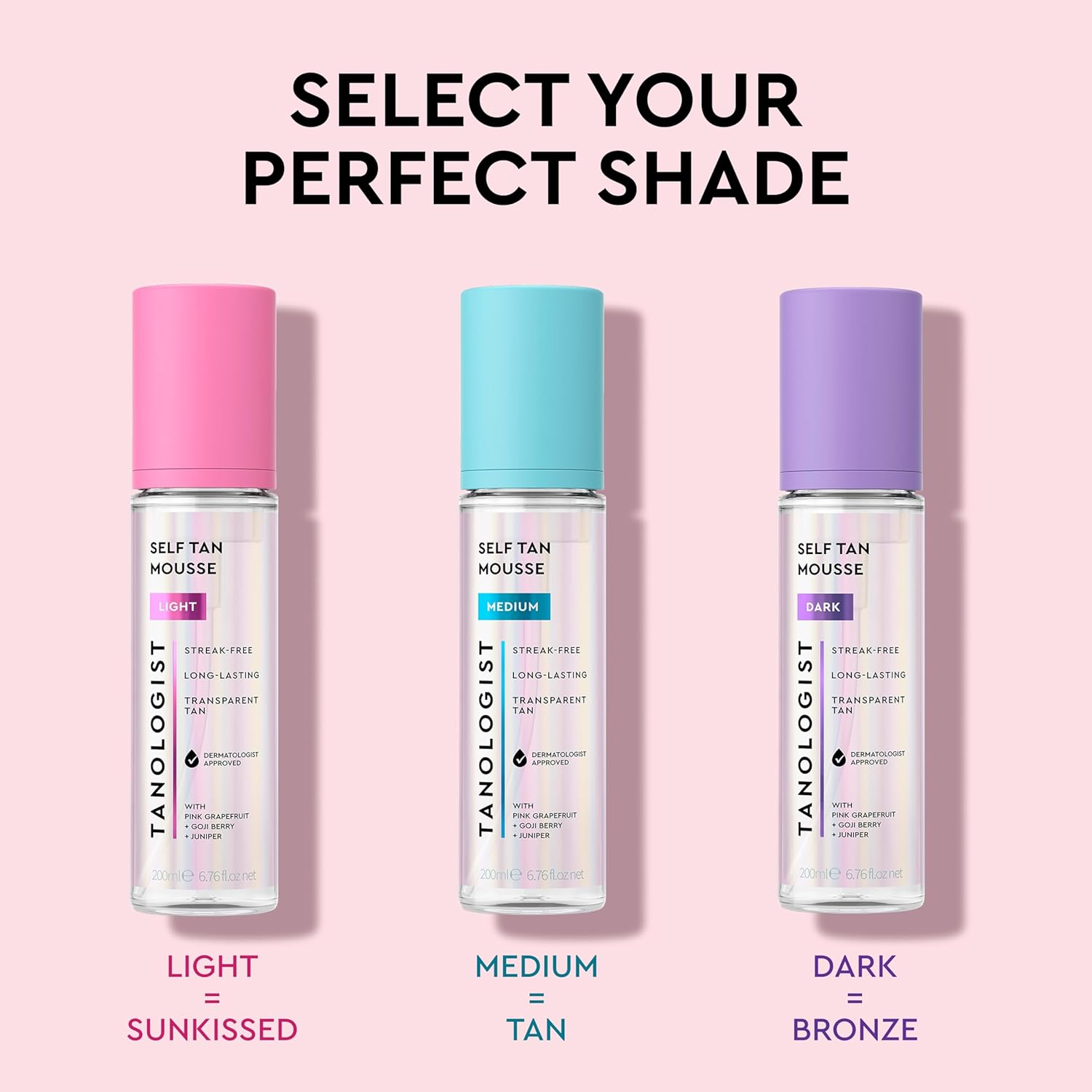 Tanologist Self Tanning Mousse Medium (200Ml) Clear Self Tanning Foam for Sensitive Skin Dermatologically Tested Clean Vegan Ingredients image number 6