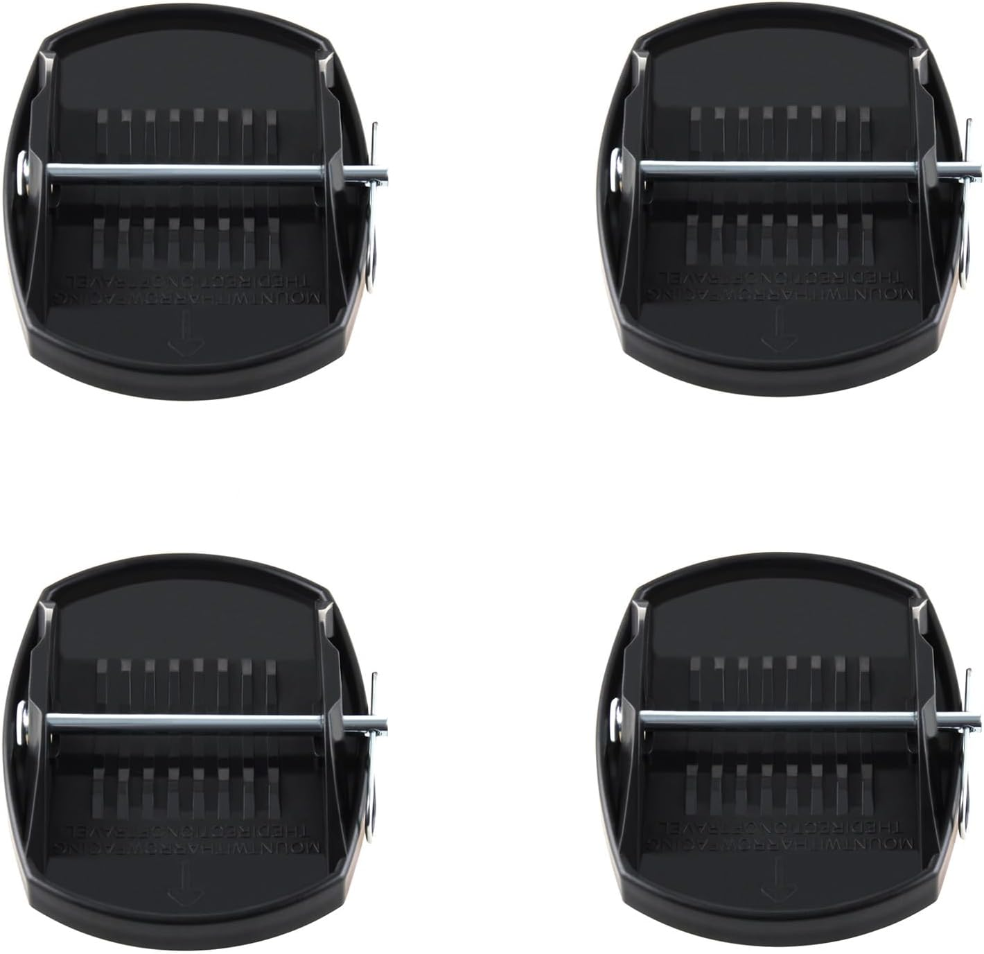 CNCYEAH Caravan Jack Pad 4Pcs Heavy Duty Sturdy Stabilizer Jack Pads Fit for Caravan Legs and Corner Steadies Jack Stand Pads for RV (Black) image number 4