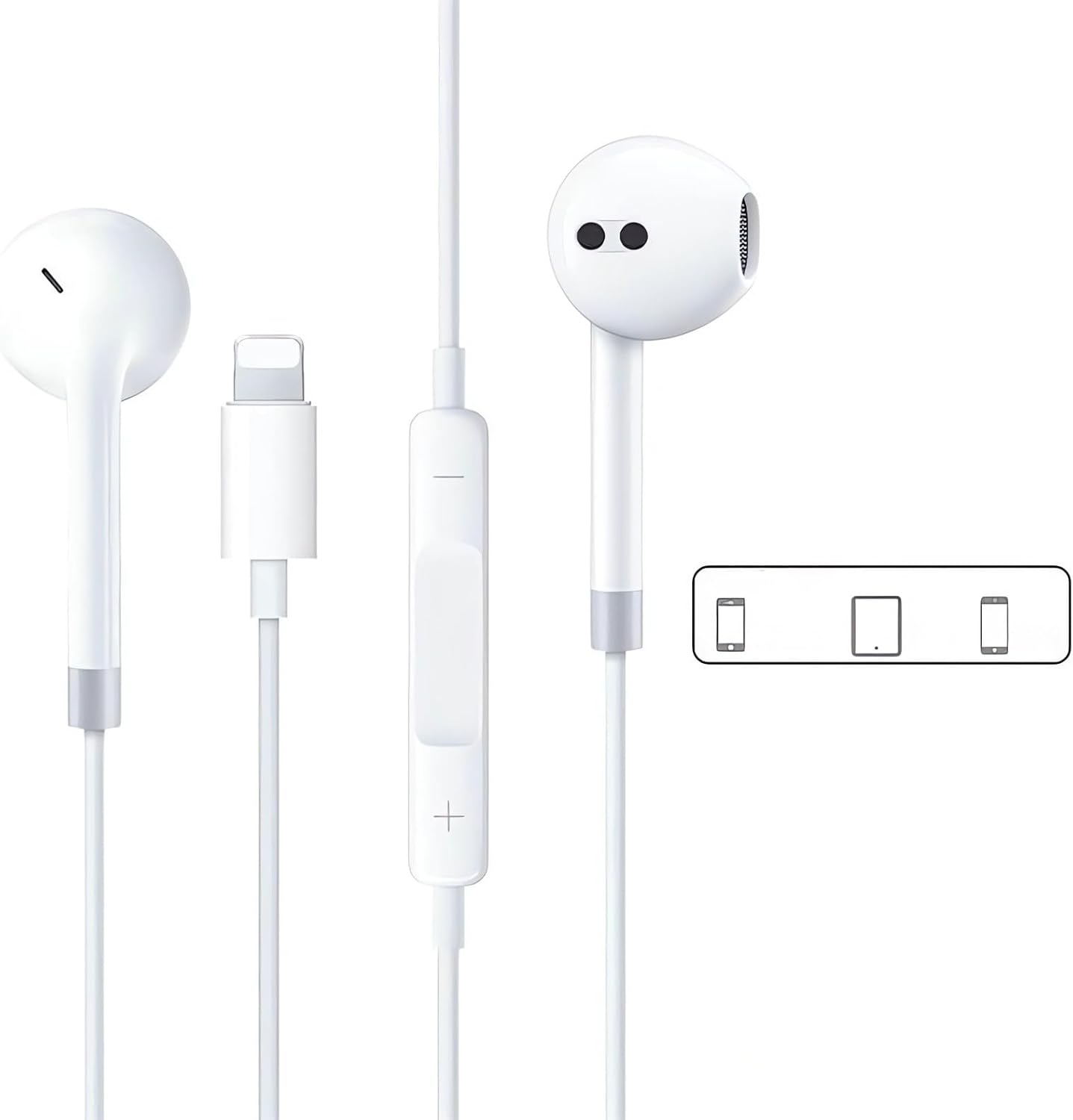 In-Ear Earphones Suitable for Iphone14/13/12/11/7/8 plus XS Fast Charging Interface, Wired Ear Buds for Iphone with Built-In Remote to Control Music, Phone Calls, and Volume image number 1