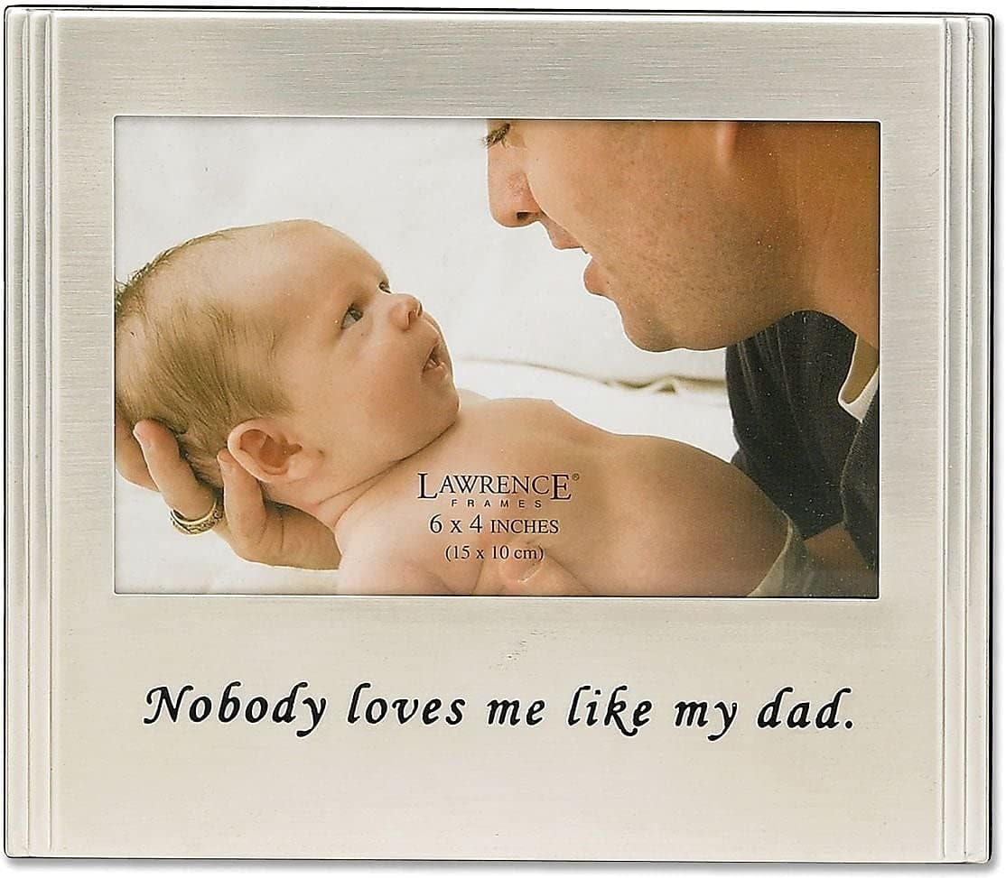 Lawrence Frames Sentiments Collection, Brushed Metal 4 by 6 I Love My Grandpa Picture Frame image number 1