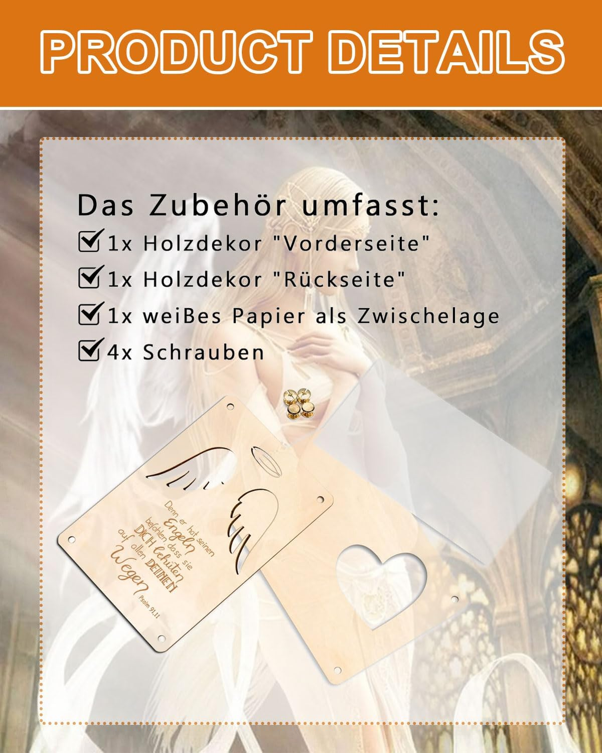 Christening Gifts for Boys and Girls, Gift Christening Card Made of Wood in Small Form - Cool Money Gifts for Confirmation, Communion, Youth Consecration, Christening - Money Gifts Packaging image number 1