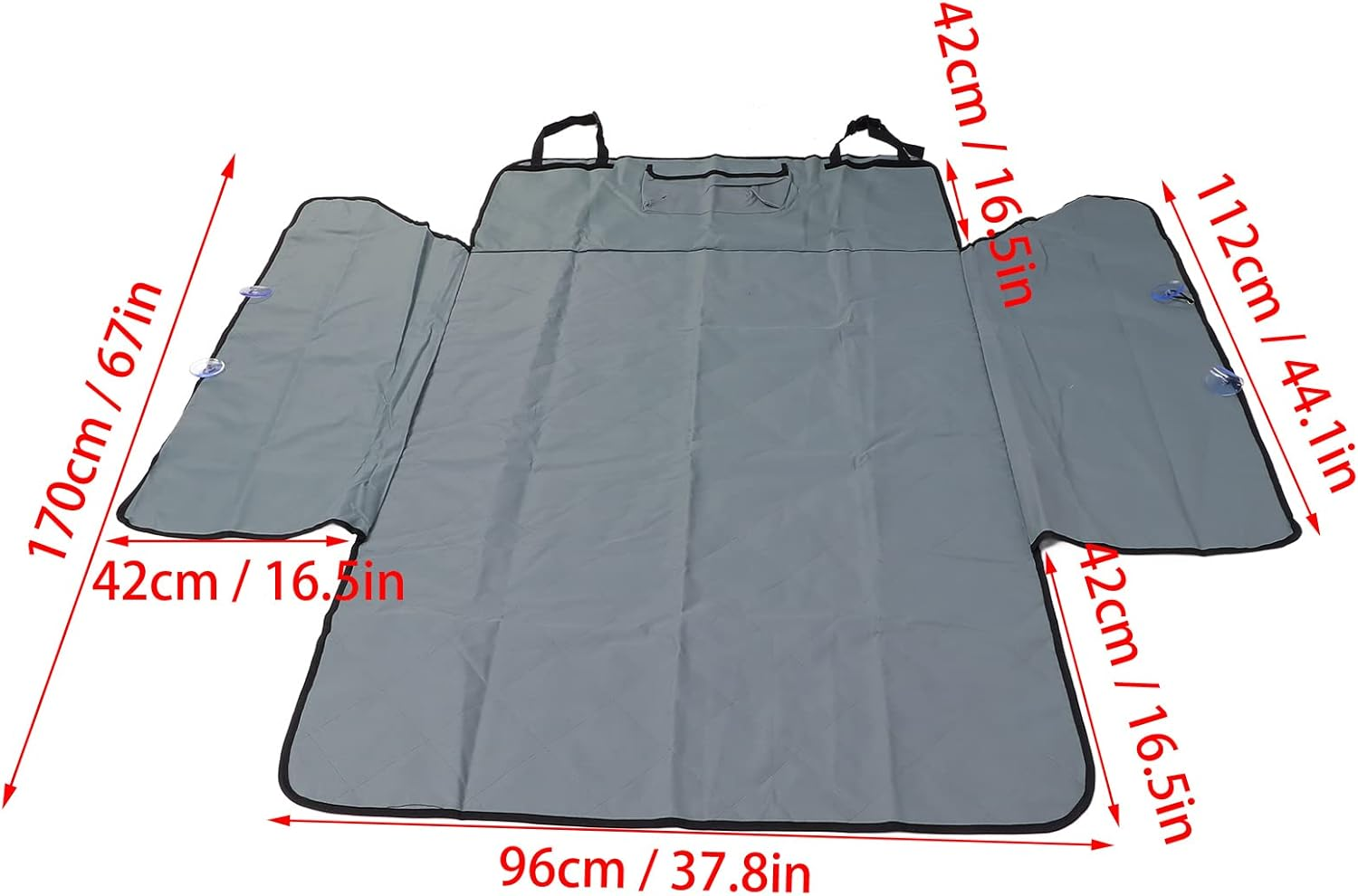 Dog Car Seat Cover, Oxford Fabric Waterproof Durable Quick Installation Pet Seat Cover, anti Slip Space Saving Dog Back Seat Cover with Side Flaps for Cars Trucks and SUV image number 4