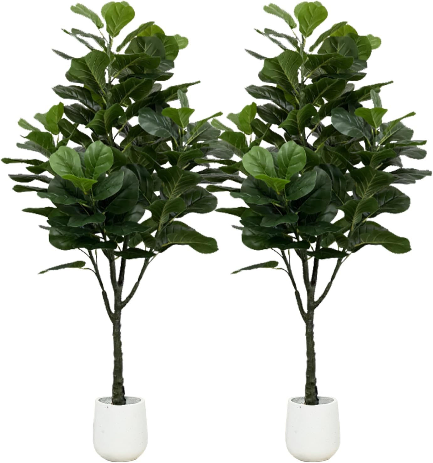 150Cm Artificial Plants Fiddle Leaf Fig Tree Tall Fake Plant with Pot, Large Faux Ficus Lyrata with Realistic Leaves for Indoor Home Decor, Outdoor Decor&ndash; No Maintenance Housewarming Gift (2) image number 3