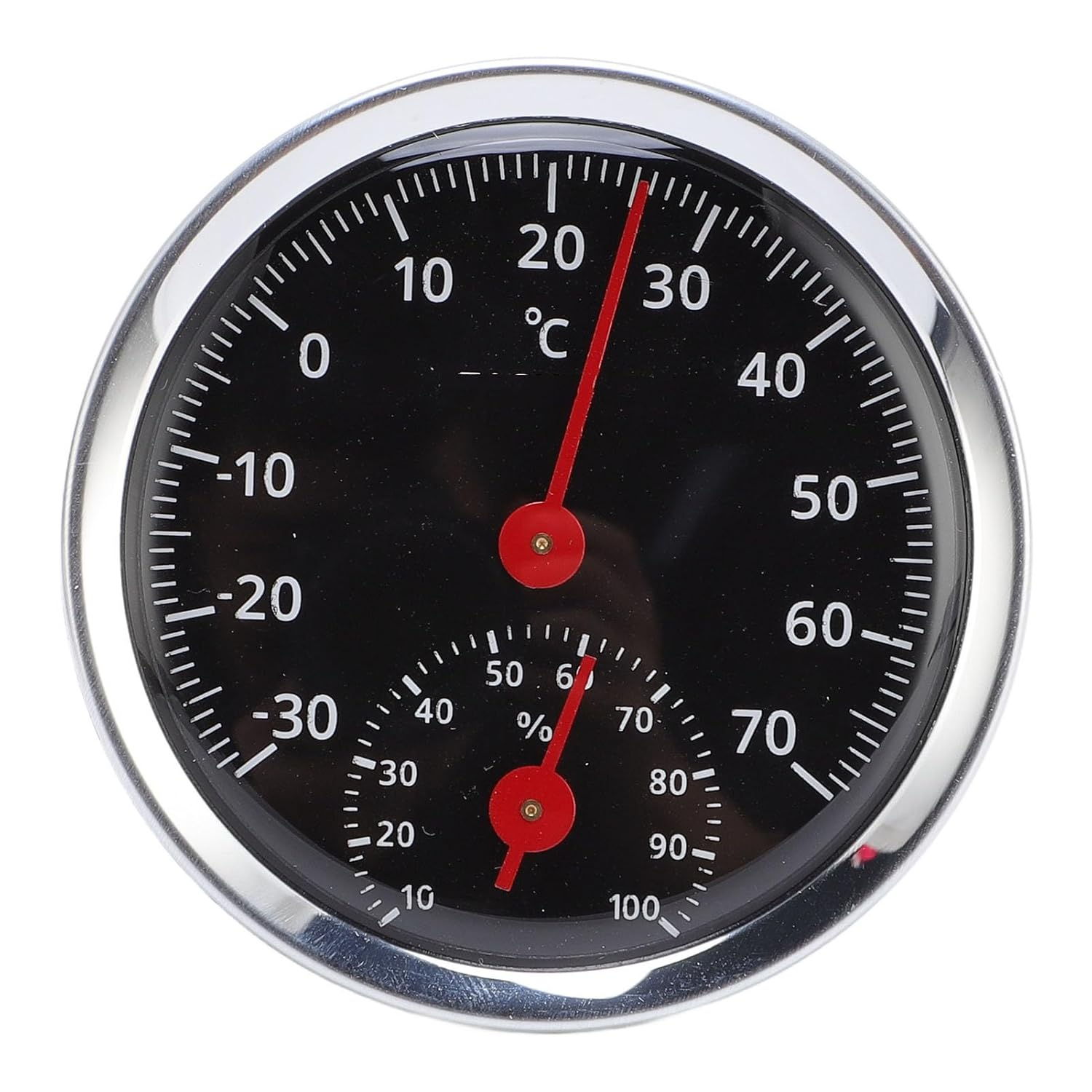 Asixxsix round Cordless Thermometer Hygrometer, Mechanical No Battery High Accuracy Temperature Humidity Monitor with Automatic Sensing, for Indoor Outdoor Wall Table Fridge image number 6