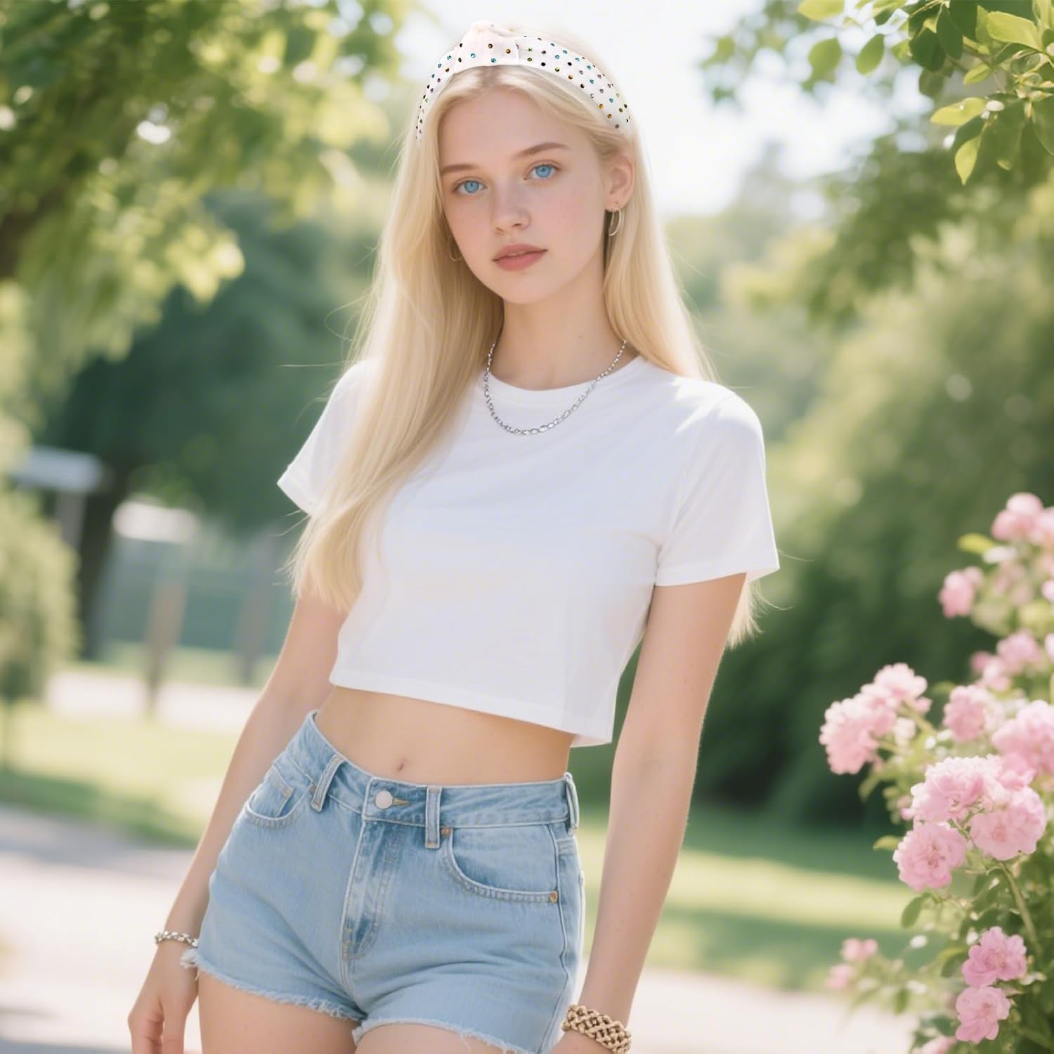 Pruadeor White Wide Headband Women'S Fashionable Knot Headband for Women Hair Accessories image number 1