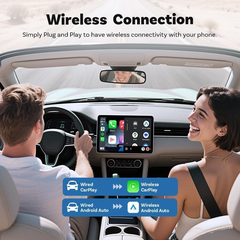 Ottocast Mini Cube 3.0 Wireless Carplay/Android Auto Adapter,Mini Cube 3.0 Wireless Carplay/Ios 10 Android 11 and Aboves,Mini USB Design, Fast Connection, No Delay, Usb/Type C (1PCS) image number 5