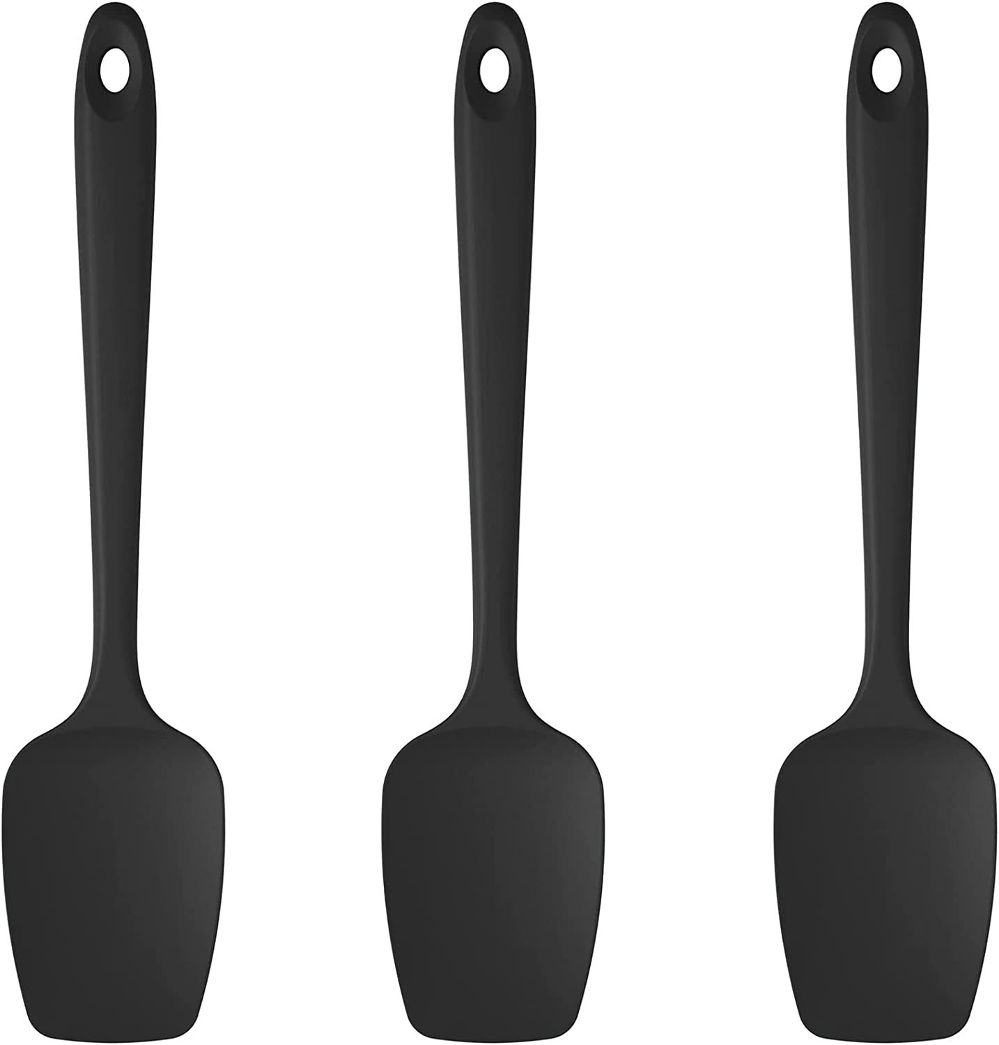 U-Taste Silicone Spoon Spatula Set, 315℃ High Heat Resistant Bpa-Free Flexible Rubber Scraper, Cooking Mixing Baking Kitchen Utensils Set of 3 (Orange)