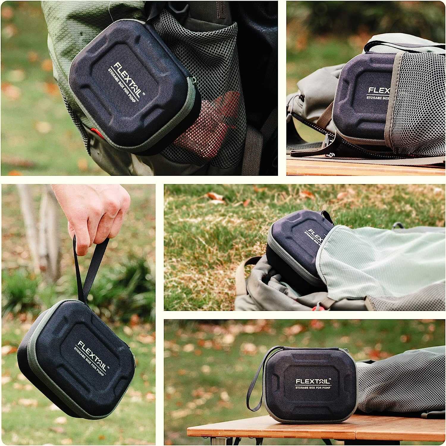 FLEXTAILGEAR Portable Air Pump Case, Rigid Polypropylene Material，Compatible with TYX/TY2X/MP2PRO/MP2PLUS, Storage Holder for Nozzle and Charging Cable (Case Only) image number 4