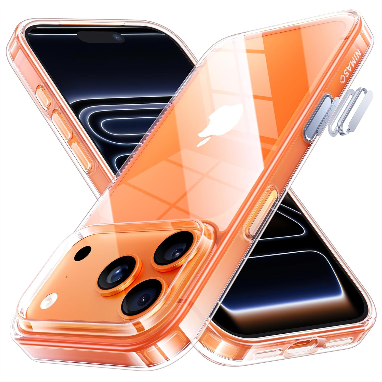 NIMASO for Iphone 17 Pro Case Clear 6.3 Inch, Military Grade Shockproof Drop Protection, Non-Yellowing Slim Thin Phone Cover for Iphone 17 Pro, Clear image number 1