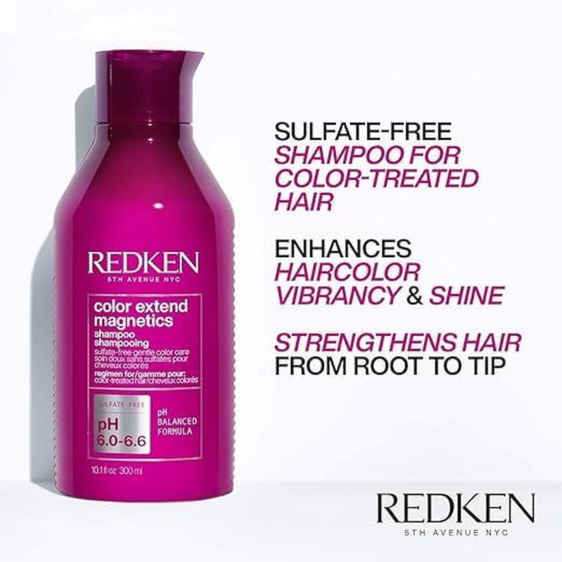 Redken Color Extend Magnetics Duo Set | for Color-Treated Hair | Gently Cleanses & Protects Colour | with Amino Acid image number 5