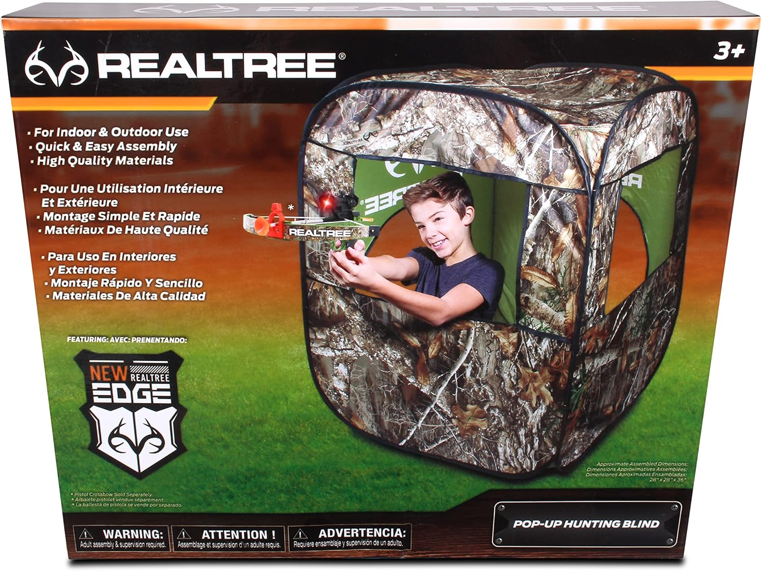 NKOK R/C Racing Realtree Pop up Hunting Blind, Easy Set Up, Indoor, Outdoor, Premium No Fade Fabric, Realtree Edge Pattern image number 1