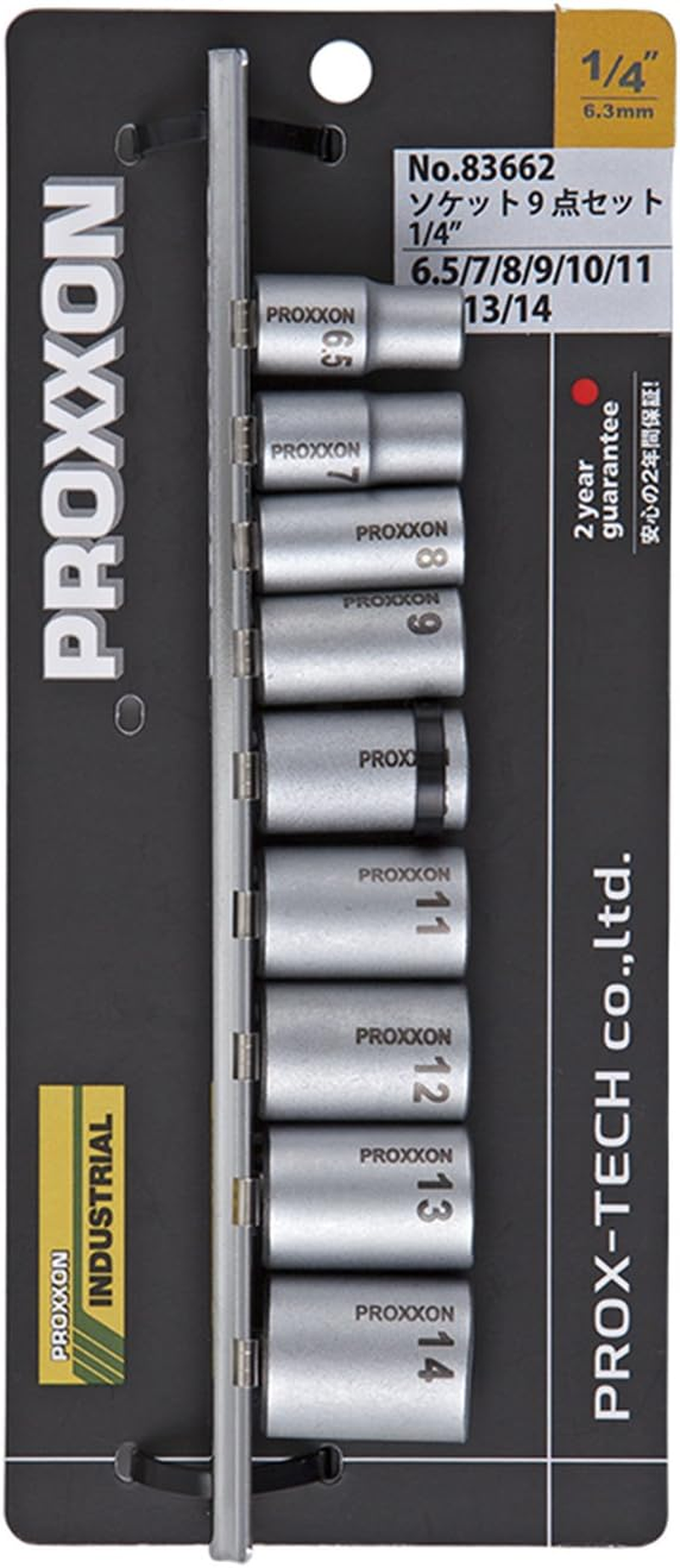Proxxon Socket Set No.83662 1/4" (6.3 Mm), 9 Pack image number 1