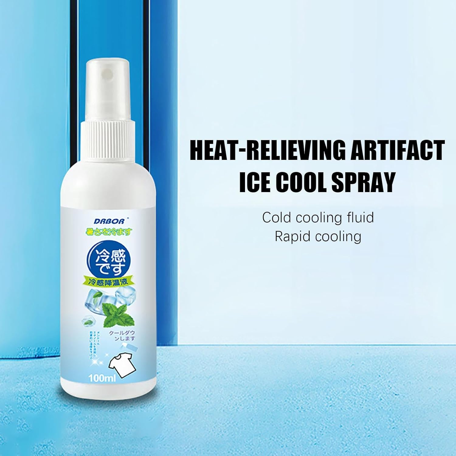 Refreshing Spray Summer - Refrigerant, Instant Moisture Spray | Natural Cooling, Instant Feeling of Freshness with Plant Extracts for Excursions, Campsite, Plei Activities image number 1