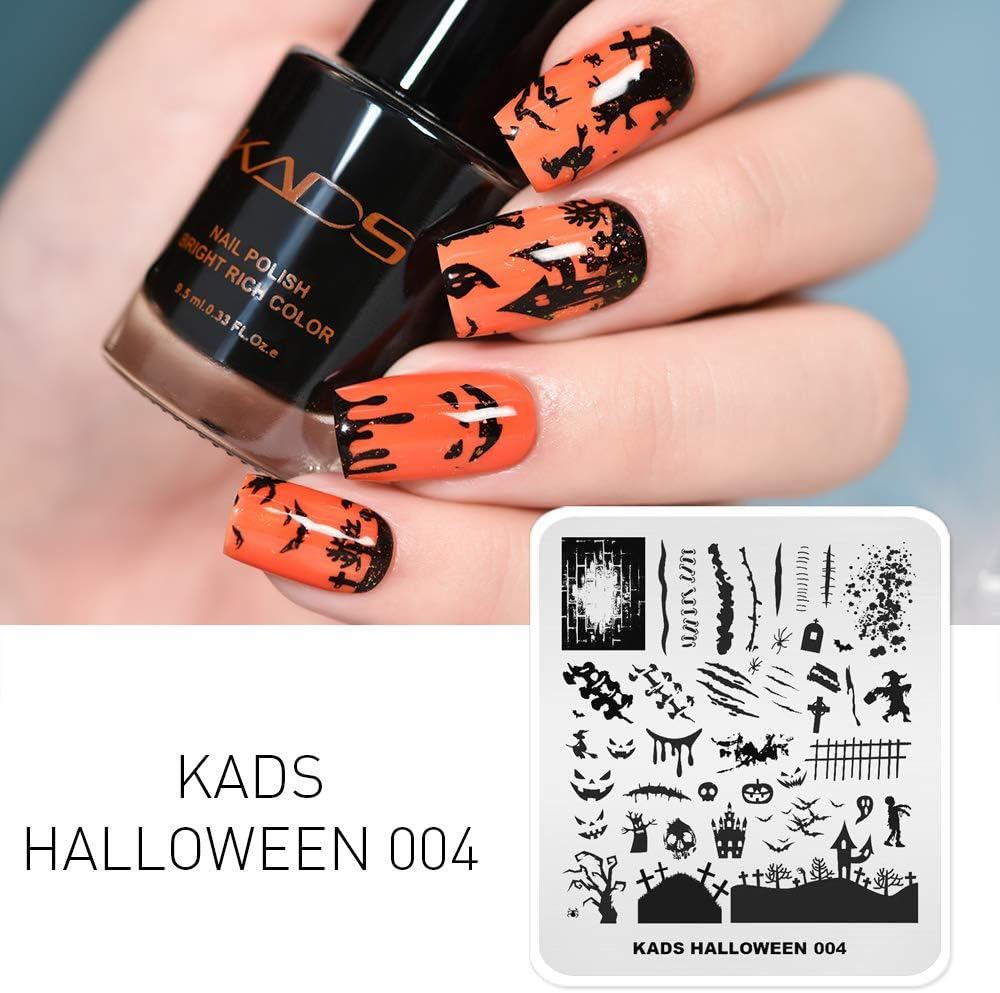 Alexnailart Professional Nail Stamping Plates Halloween Pattern Templates Manicure Stencils Nail Art Printing Tools image number 5
