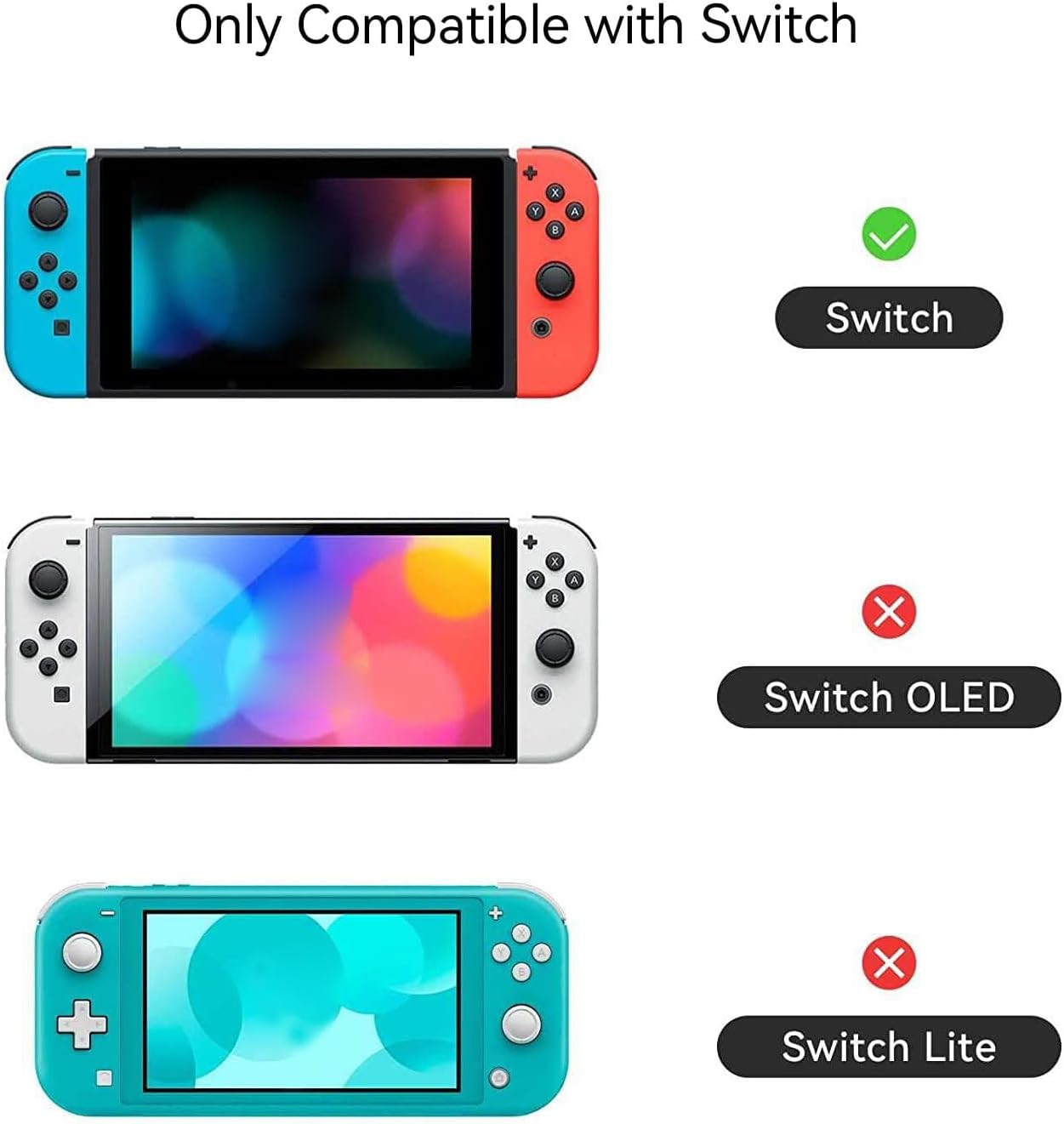 Geekshare Protective Case Slim Cover Case for Switch and Game Console - Shock-Absorption and Anti-Scratch (Lilac Purple) image number 5