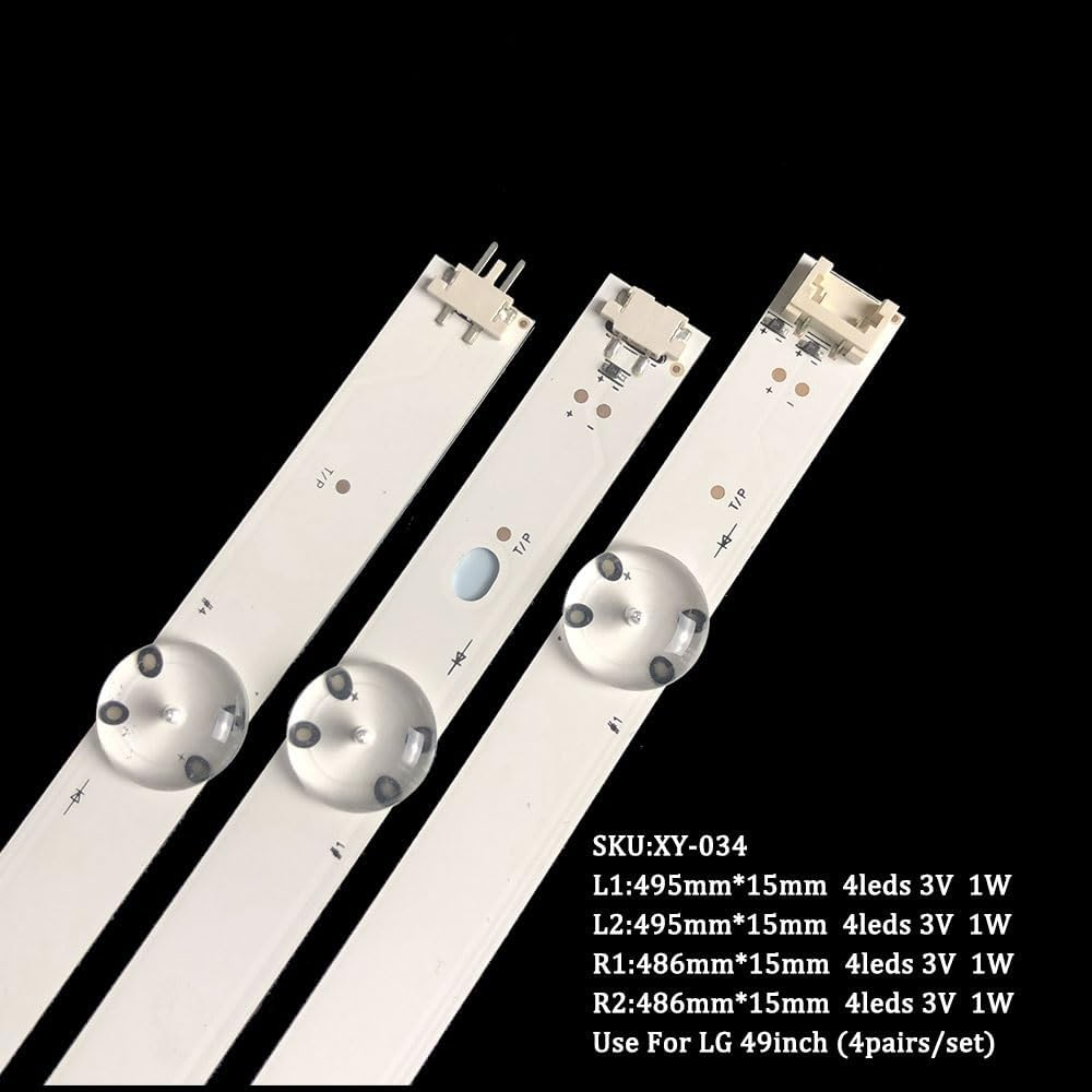 4Pair Backlight TV Strip LED for L-G 49Inch 49UH656V 49UH668V 49UH6500 49UH650V LC490DGG FJ M6 M5 6916L-2452A 2453A 6916L-2551A image number 3