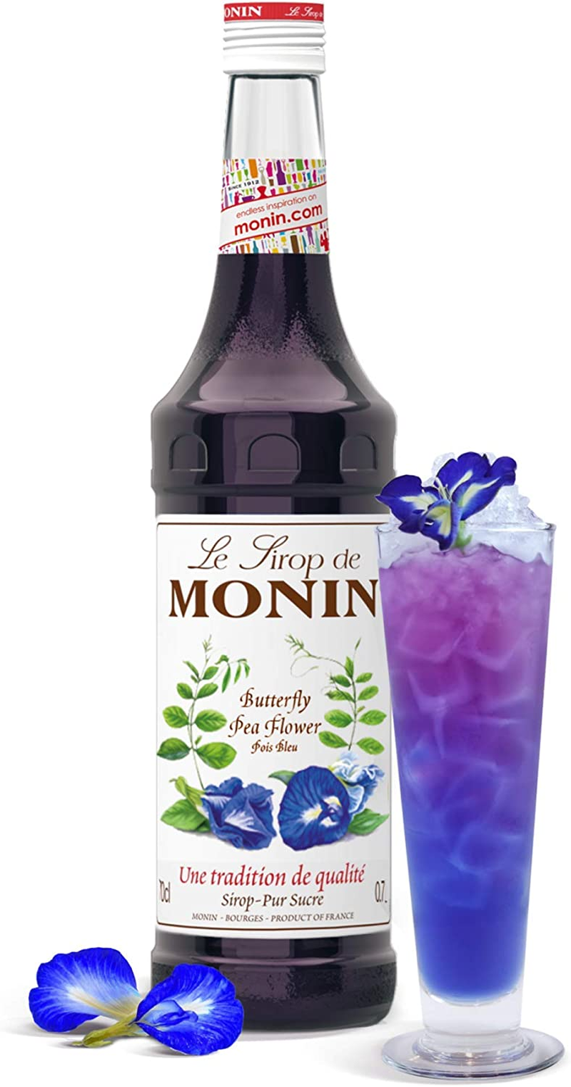 Monin Butterfly Pea Flower Syrup, Sweet Taste and Floral Aroma, Perfect for Cocktail, Sodas and Juices, Gluten-Free, Vegan, Non-Gmo, 700 Ml image number 4