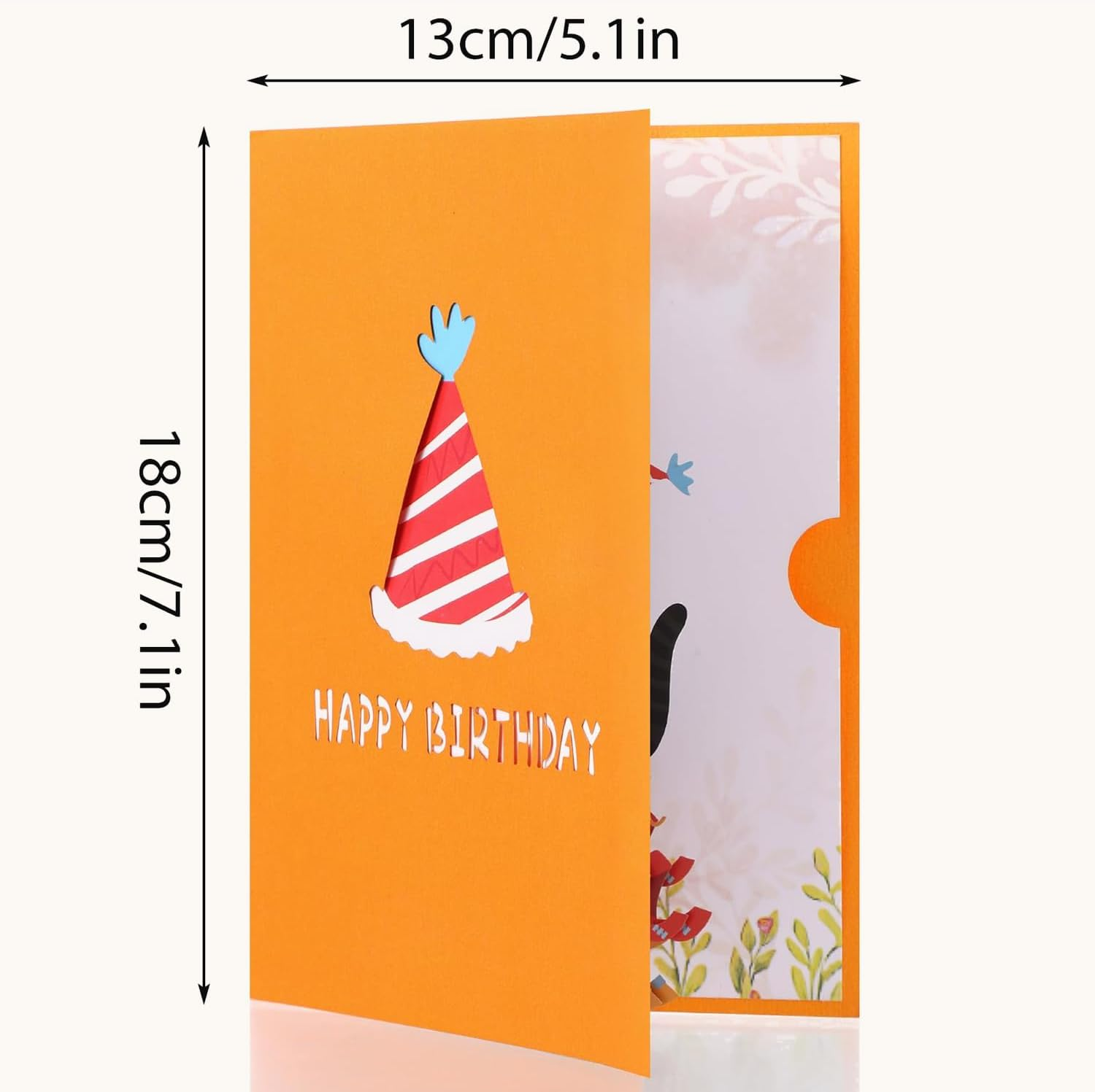 Happy Birthday Card, Cat Pop up Funny 3D Greeting Cards with Envelopes for Adults and Kids, Gifts for Cat Mom, Dad Bday, Friends image number 2