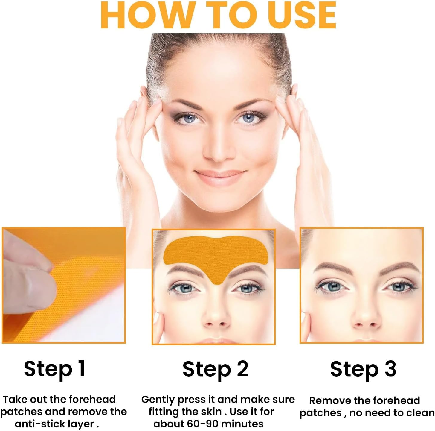 Forehead Wrinkle Patches, Overnight Anti-Wrinkle Patches for Forehead Fine Lines, Reusable Facial Patches for Smoother Skin, Hydrated, Improves Elasticity，Colleage (10PCS in 1 Box) (6PCS) - 2Pcs image number 3