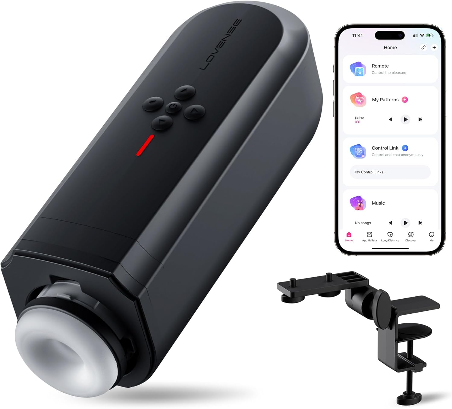 LOVENSE Solace Automatic Male Masturbator Hands-Free Desk Mount Male Stroker Masturbation Cup Pocket Pussy Adult Sex Toys for Men Pleasure