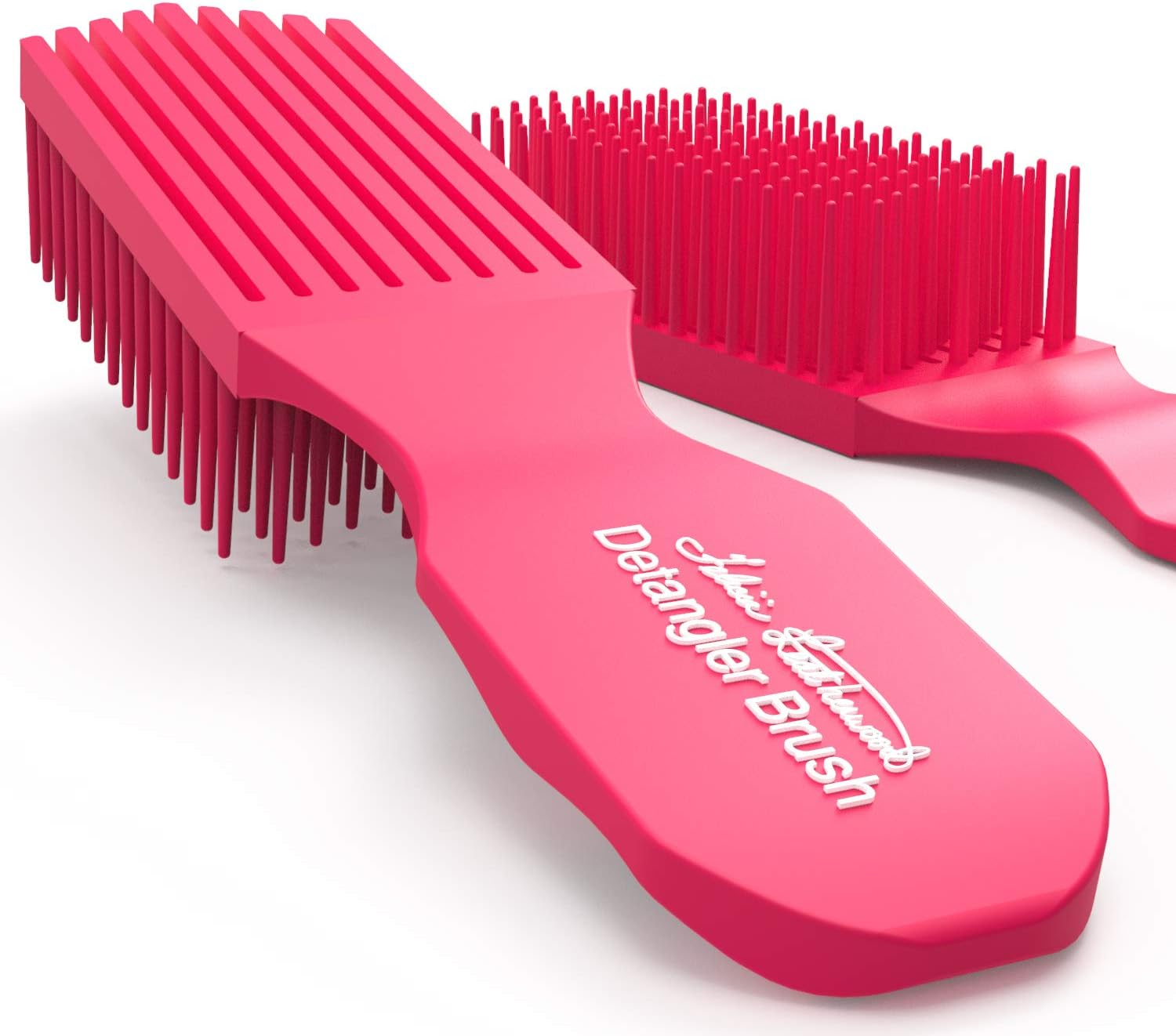 Pink Detangler Brush by Felicia Leatherwood - for Kinky, Curly, Wavy 4C or Straight Hair - Tame Your Tangles Smooth Your Coils - Pain Free for All Ages