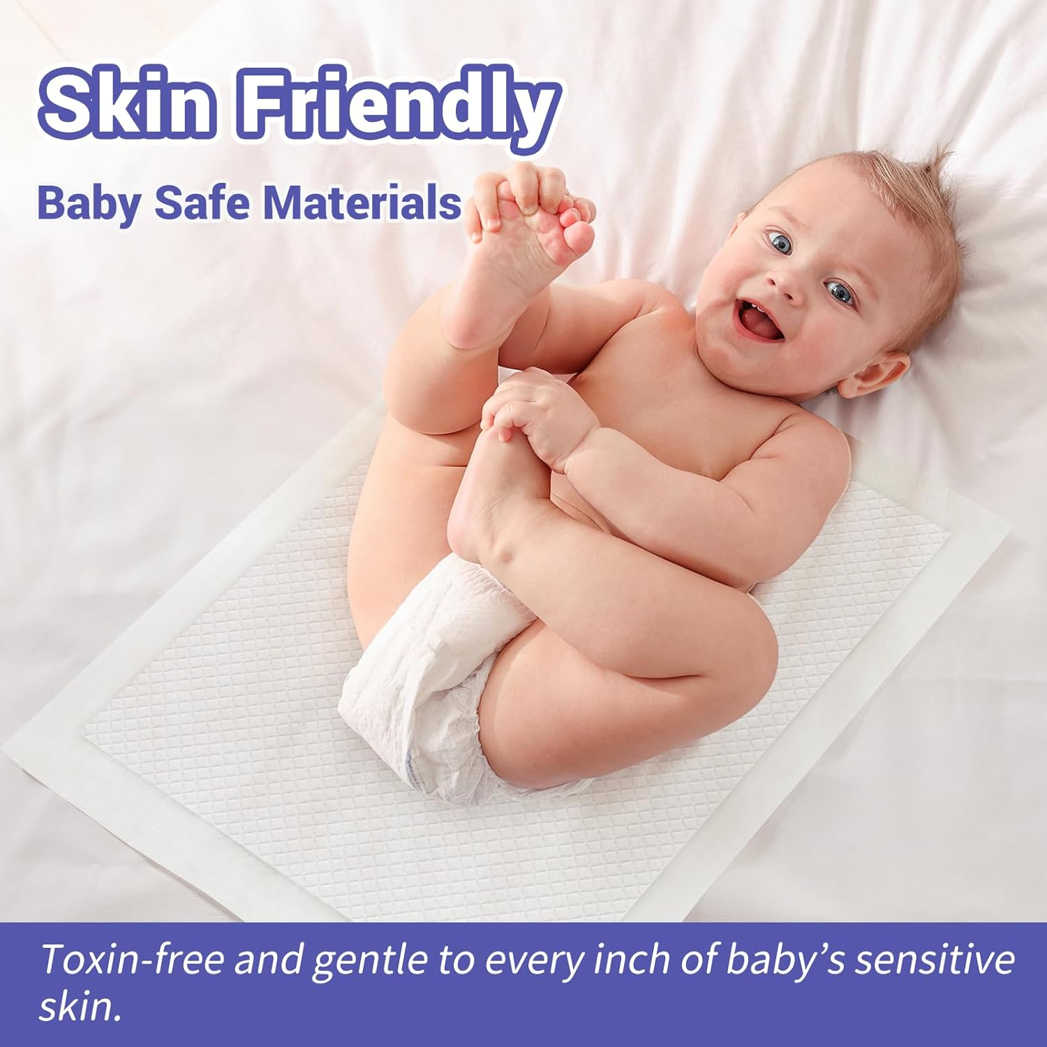 100 Pack Disposable Changing Pads for Baby [24" X 18"] Super Absorbency Disposable Underpads Large Toddler Pads Absorbent Fluff Protective Bed Pads Disposable Diaper Changing Pads, Leakproof image number 5