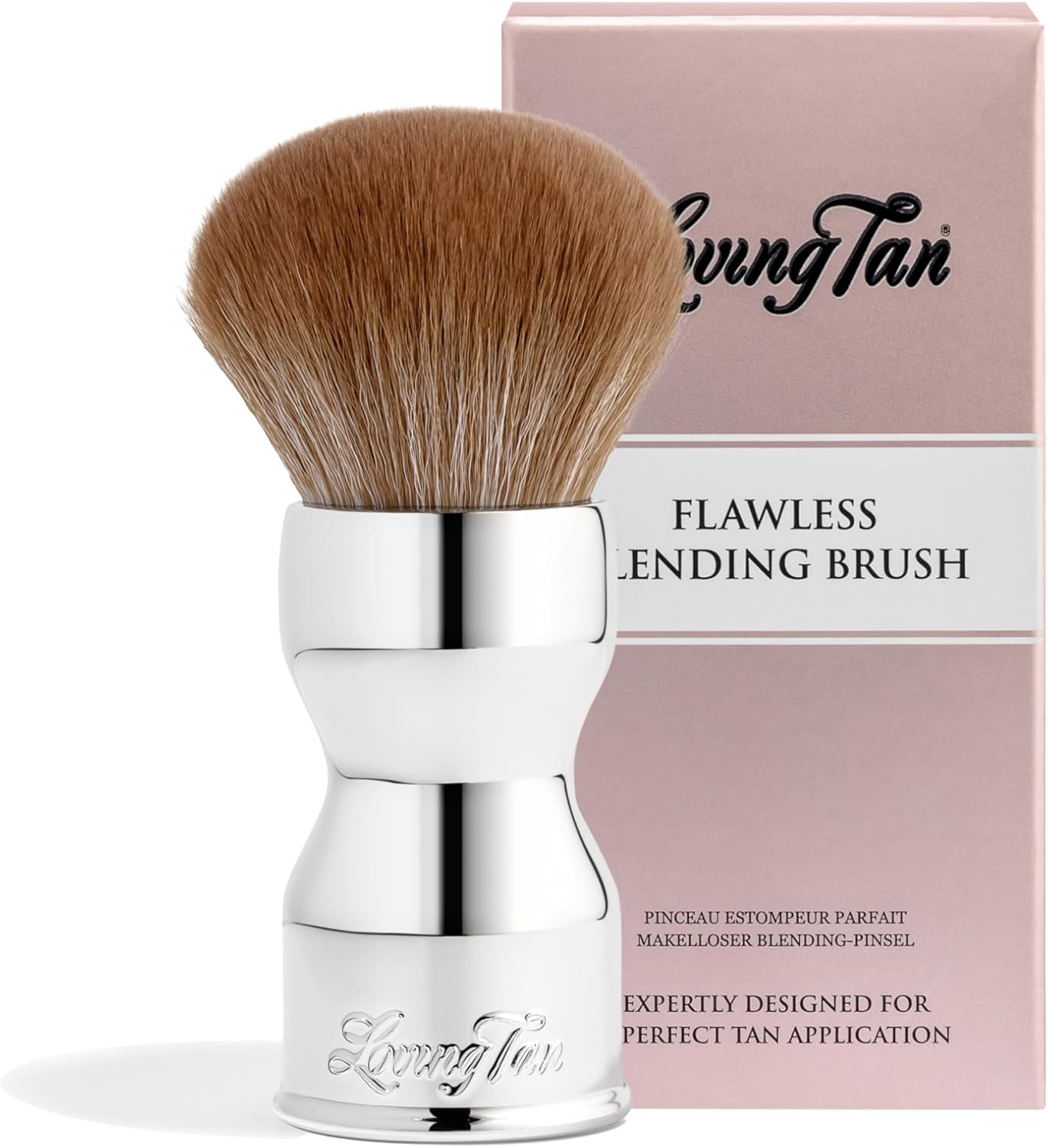 Loving Tan Flawless Self Tanning Brush - Streak Free, Premium Bristles, Free-Standing, Vegan and Cruelty Free (Flawless Face Tan Brush)
