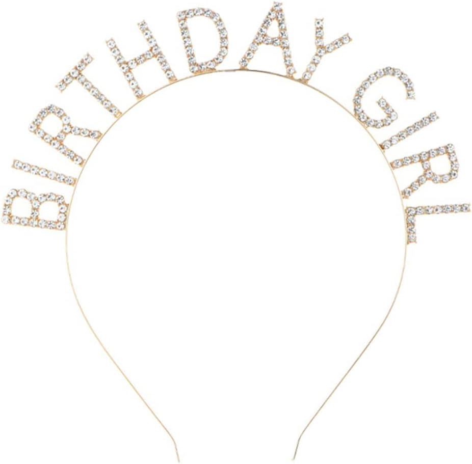 Birthday Crown Headband for 18Th 16Th Party Supplies Favors - Happy Birthday Hair Band for Girls Bday Party Hair Accessories, Gold image number 4