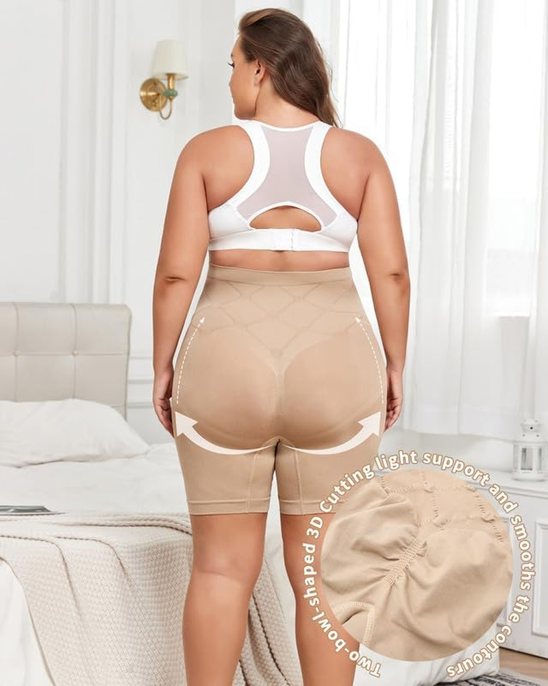 Maternity Shapewear for under Dresses over Belly Pregnancy Underwear Mid-Thigh High Waist Shorts Panties for Baby Shower image number 3