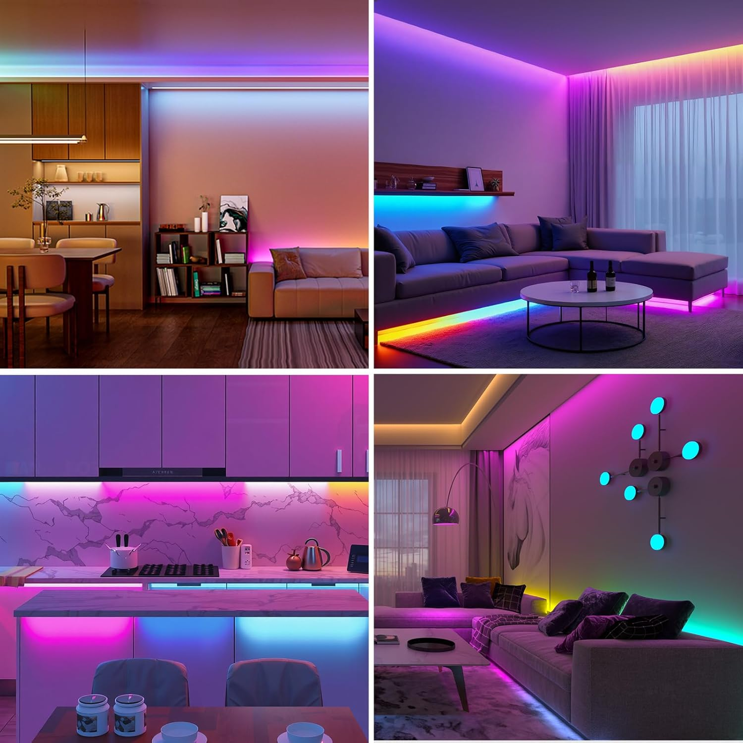 Btf-Lighting RGBW RGBNW Natural White SK6812 (Similar WS2812B) 16.4Ft 5M 60Leds/Pixels/M Individually Addressable Flexible 4 Color in 1 LED Dream Color LED Strip Non-Waterproof DC5V image number 6