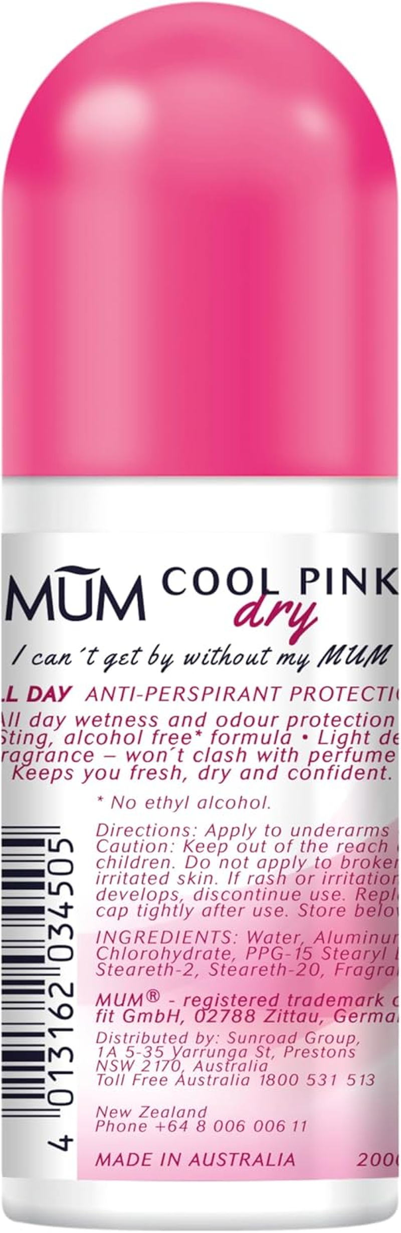 Mum Dry Cool Pink All Day Roll on Antiperspirant Dedorant 50 Ml image number 2