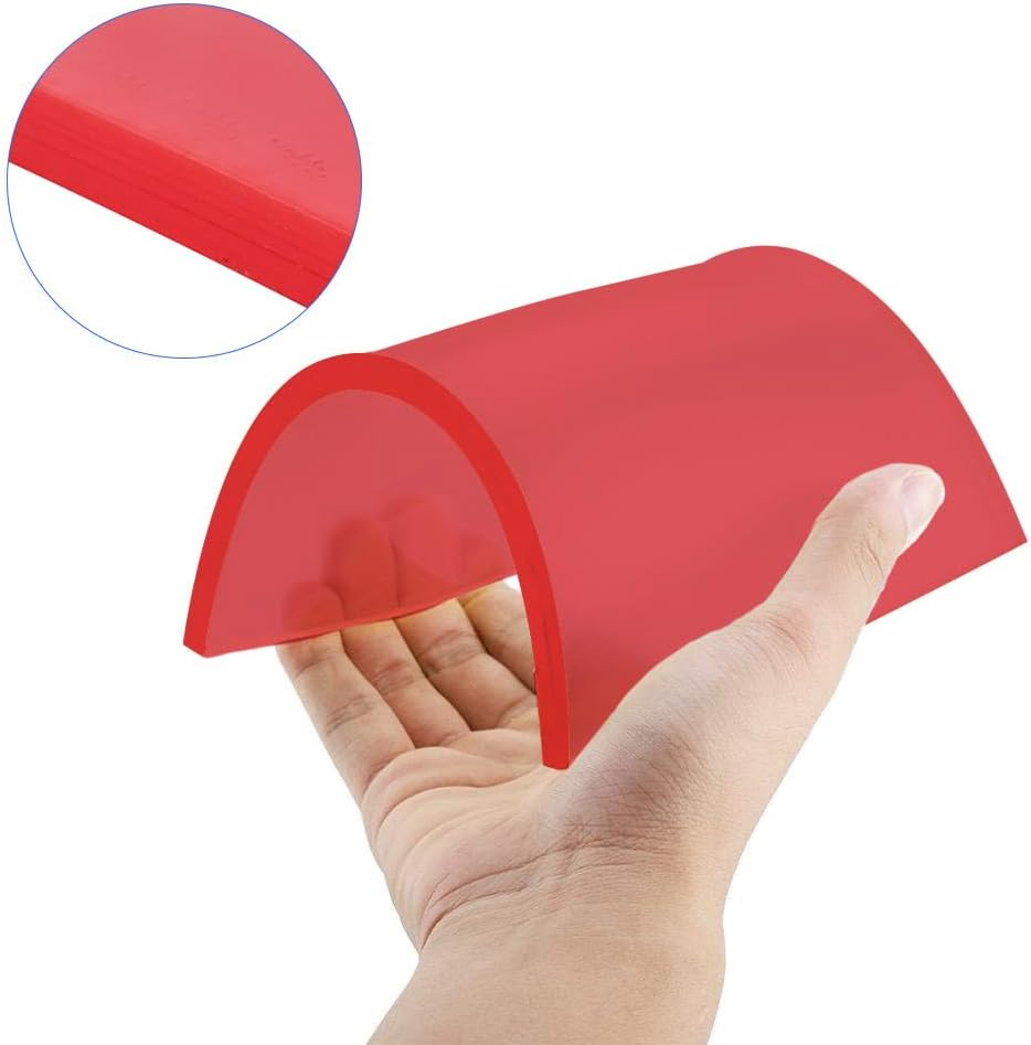 Leather Craft Punching Pad, Stamping Mute Board Mat, Thick Handmade Leather Craft Tools Protection Mat, Shock Absorbing Pad for DIY Cutting, Hole Punch, Sewing, Stamping, 200 X 150 X 9Mm Red image number 4