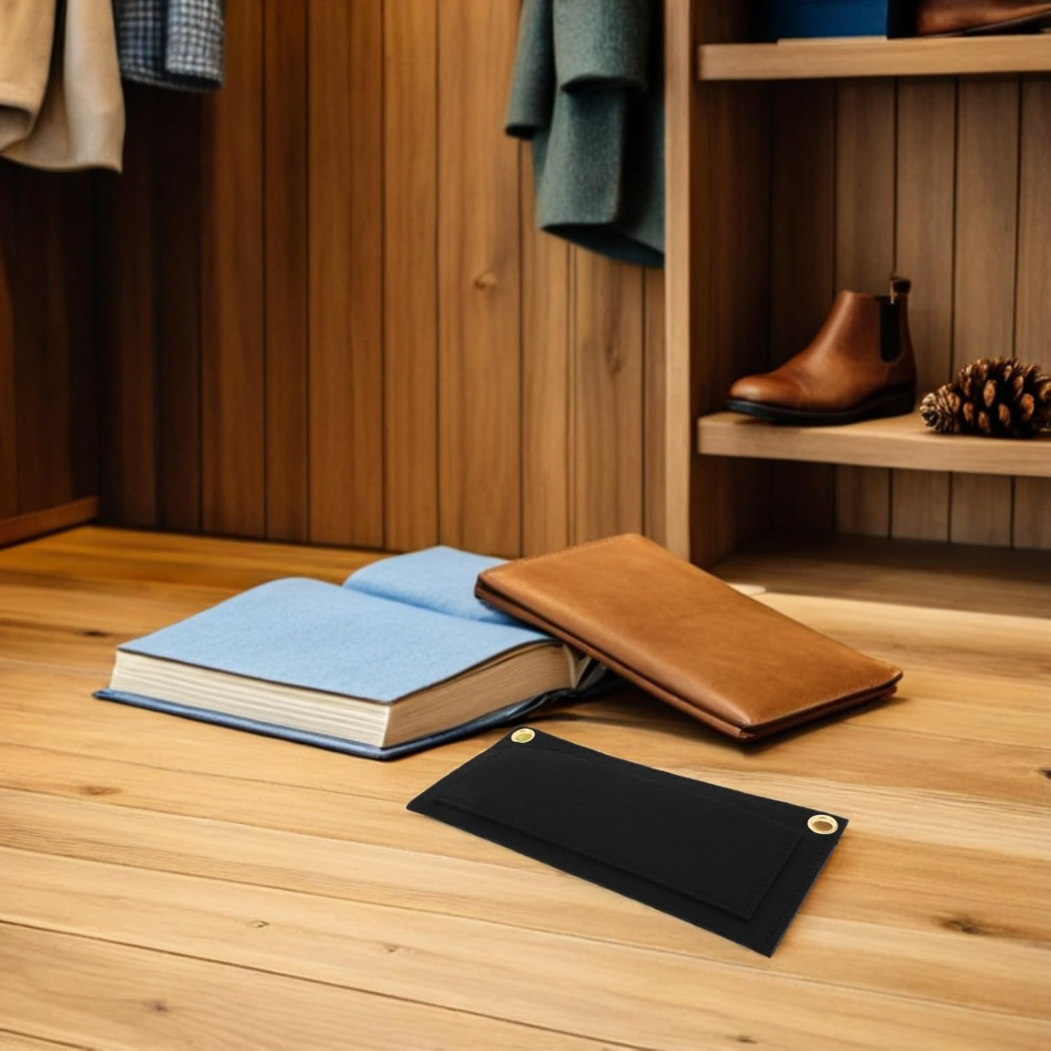 FRCOLOR 5Pcs Felt Wallet Organizer Insert Compartments Removable Purse Divider Liner for Clutches Tote Bags Travel Wallet Pouch Organizer image number 2