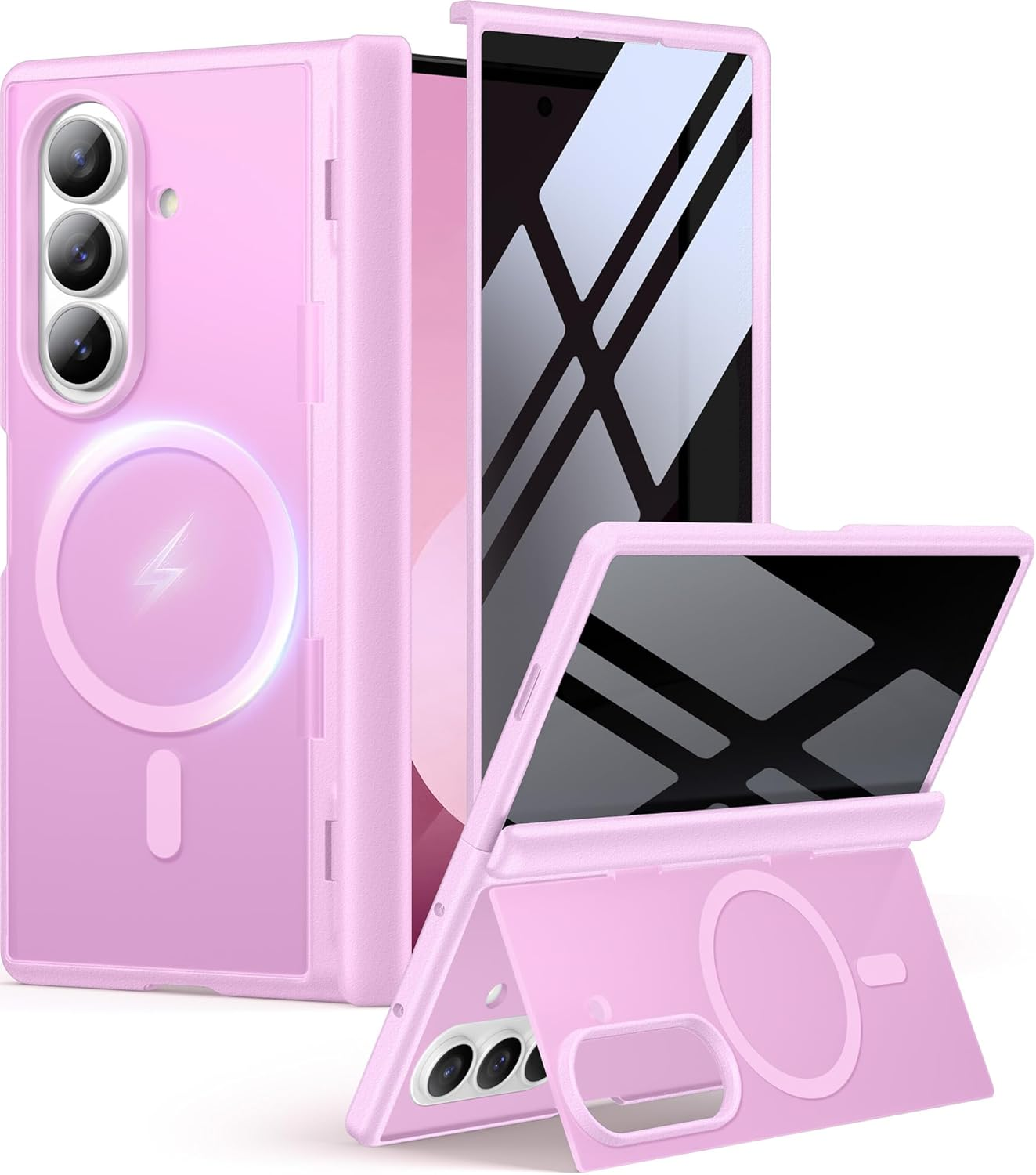 MOBOSI for Z Fold 7 Case with Privacy Screen Protector, [Compatible with Magsafe], [Built-In Kickstand & Full Body Hinge Protection] Magnetic Slim Phone Case for Samsung Galaxy Z Fold7, Blue