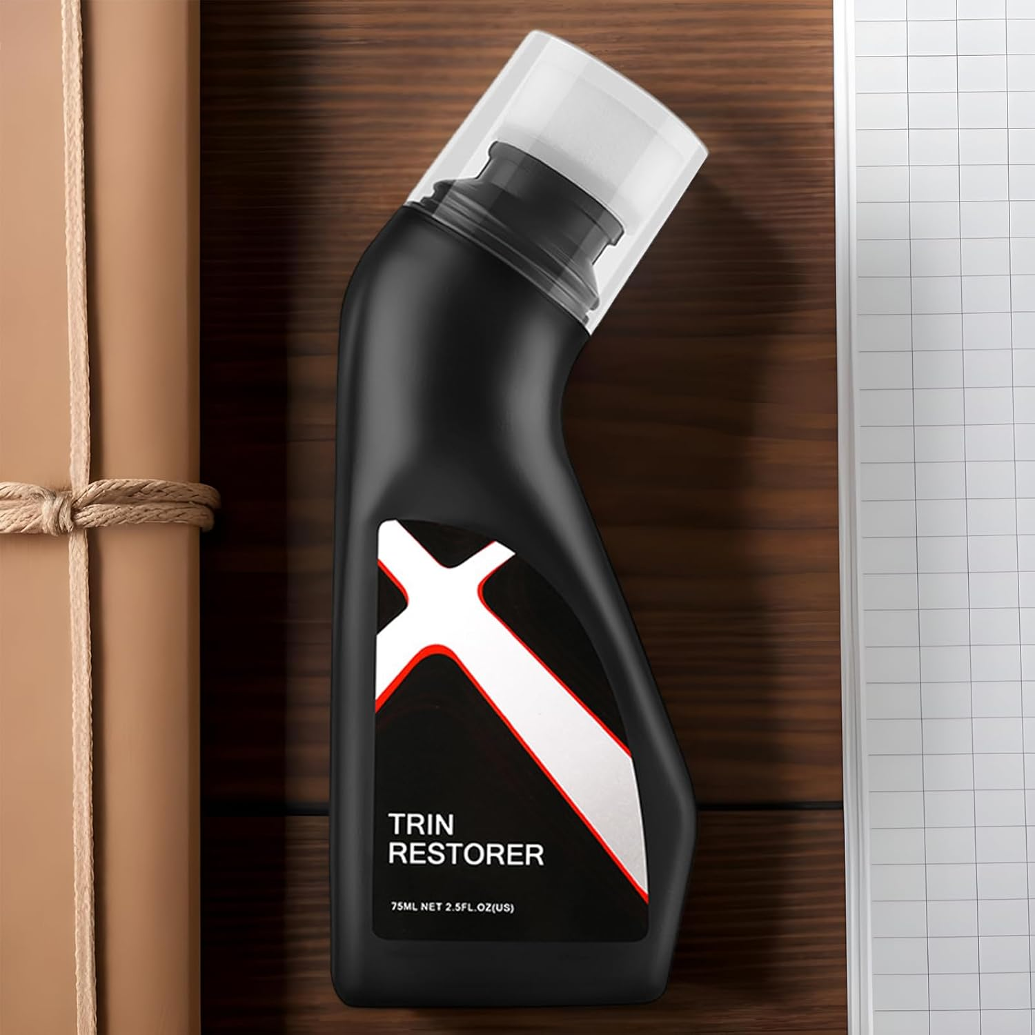 Black Trim Restorer - Car Interior Cleaner - 75ML Anti-Uv Automotive Interior Cleaner for Coating Stain Removal Leather Care Vehicle Armrest Seat