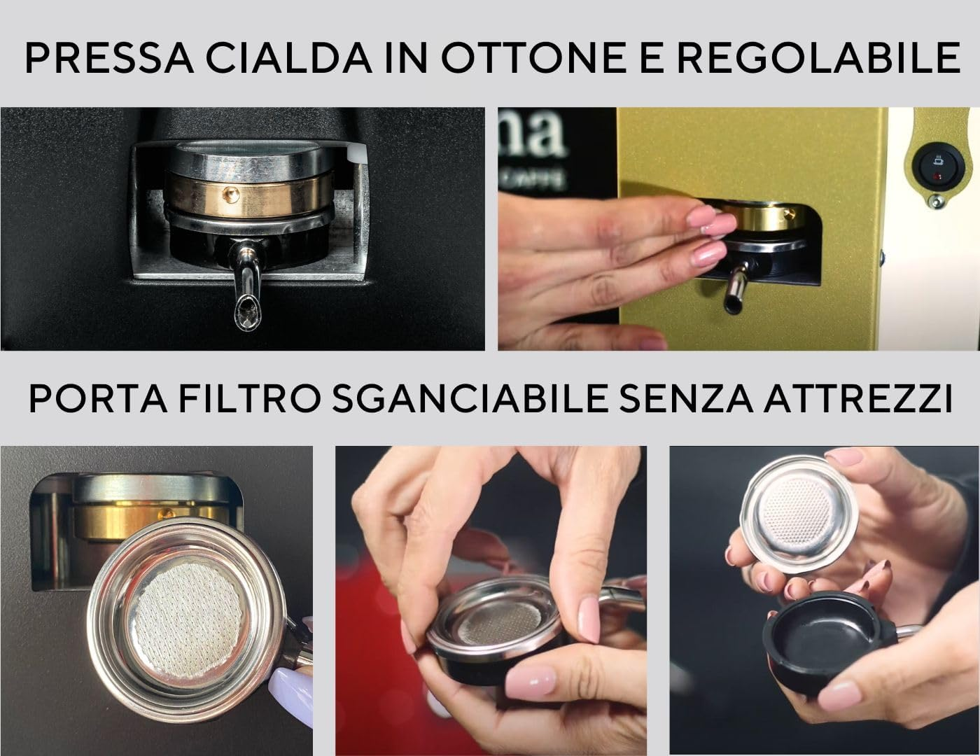 Aroma Plus+ Espresso Pod Machine ESE 44 Mm Taupe image number 3